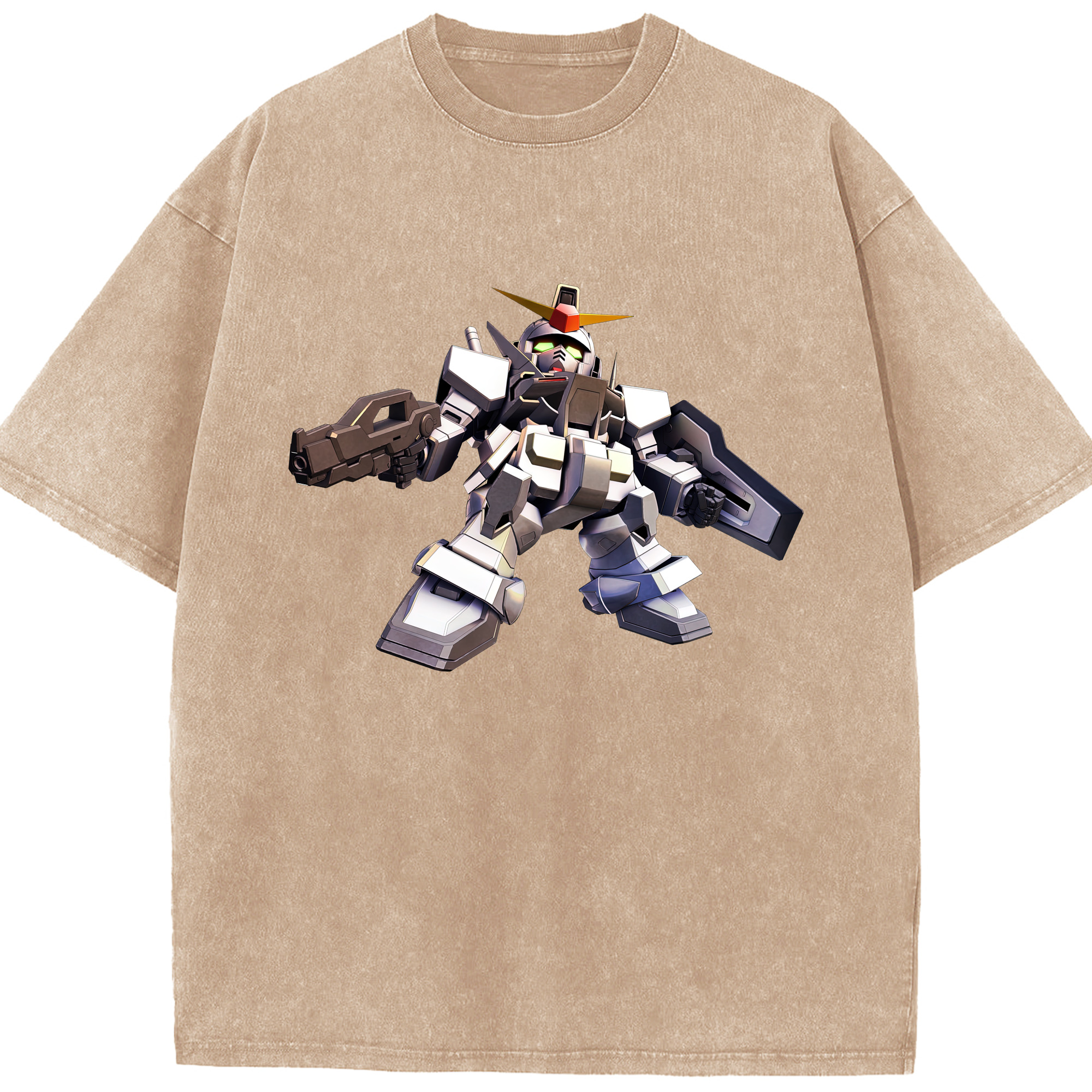 （画像用） 機動戦士ガンダム Mobile Suit Gundam 綿100% ヴィンテージ風 半袖Tシャツ（フロントプリント）
