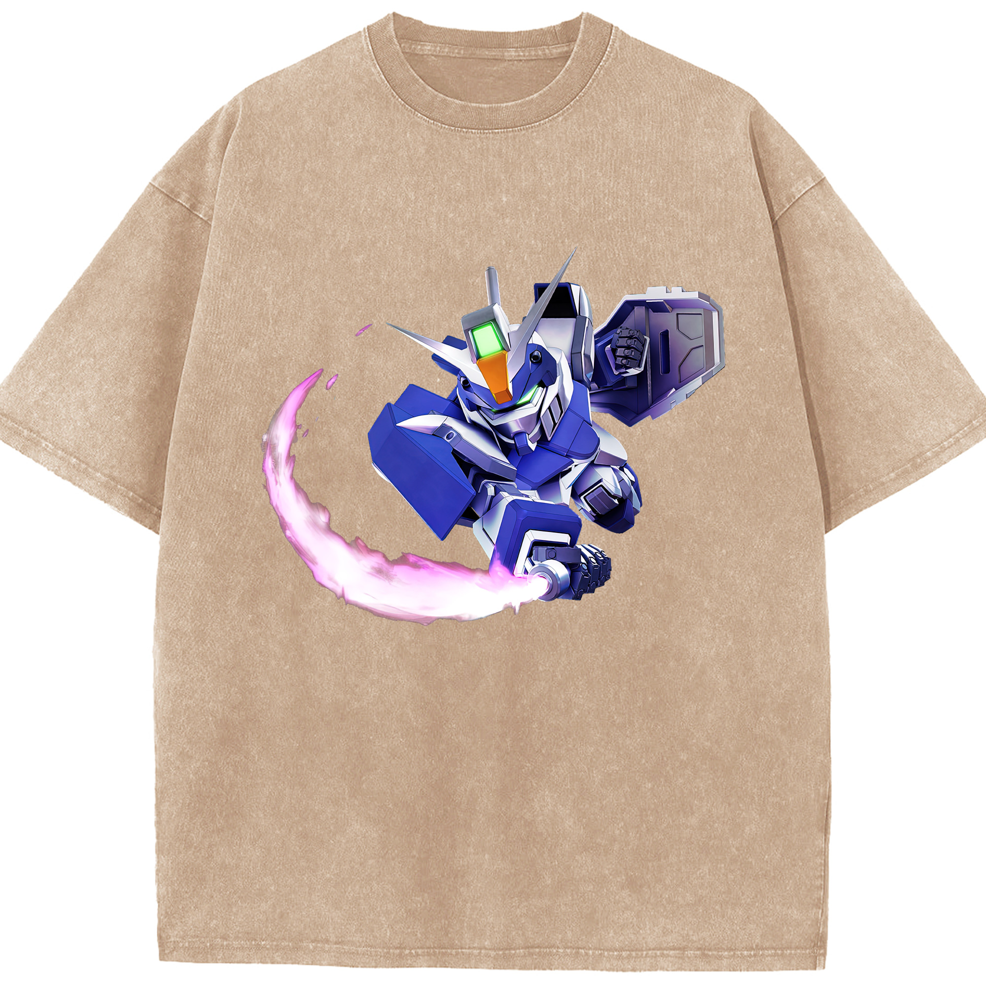 （画像用） 機動戦士ガンダム Mobile Suit Gundam 綿100% ヴィンテージ風 半袖Tシャツ（フロントプリント）