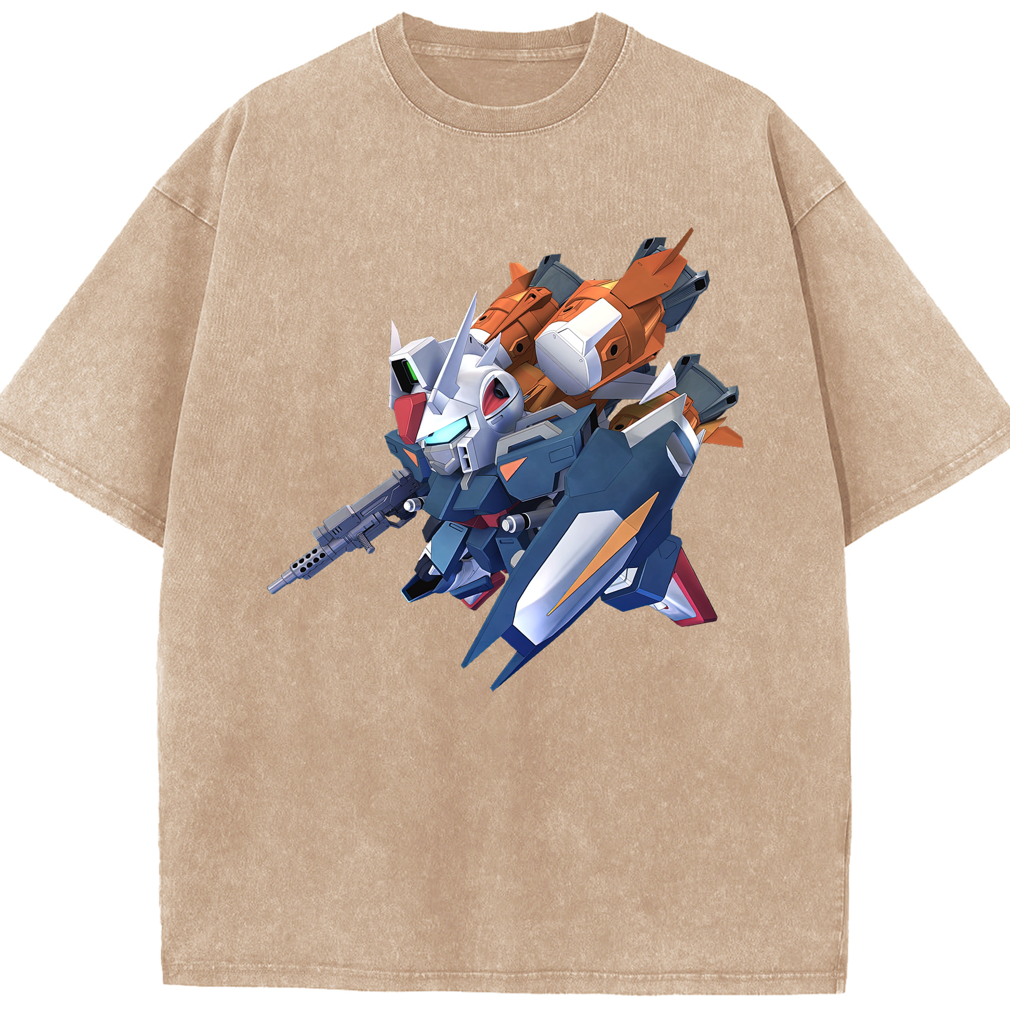（画像用） 機動戦士ガンダム Mobile Suit Gundam 綿100% ヴィンテージ風 半袖Tシャツ（フロントプリント）