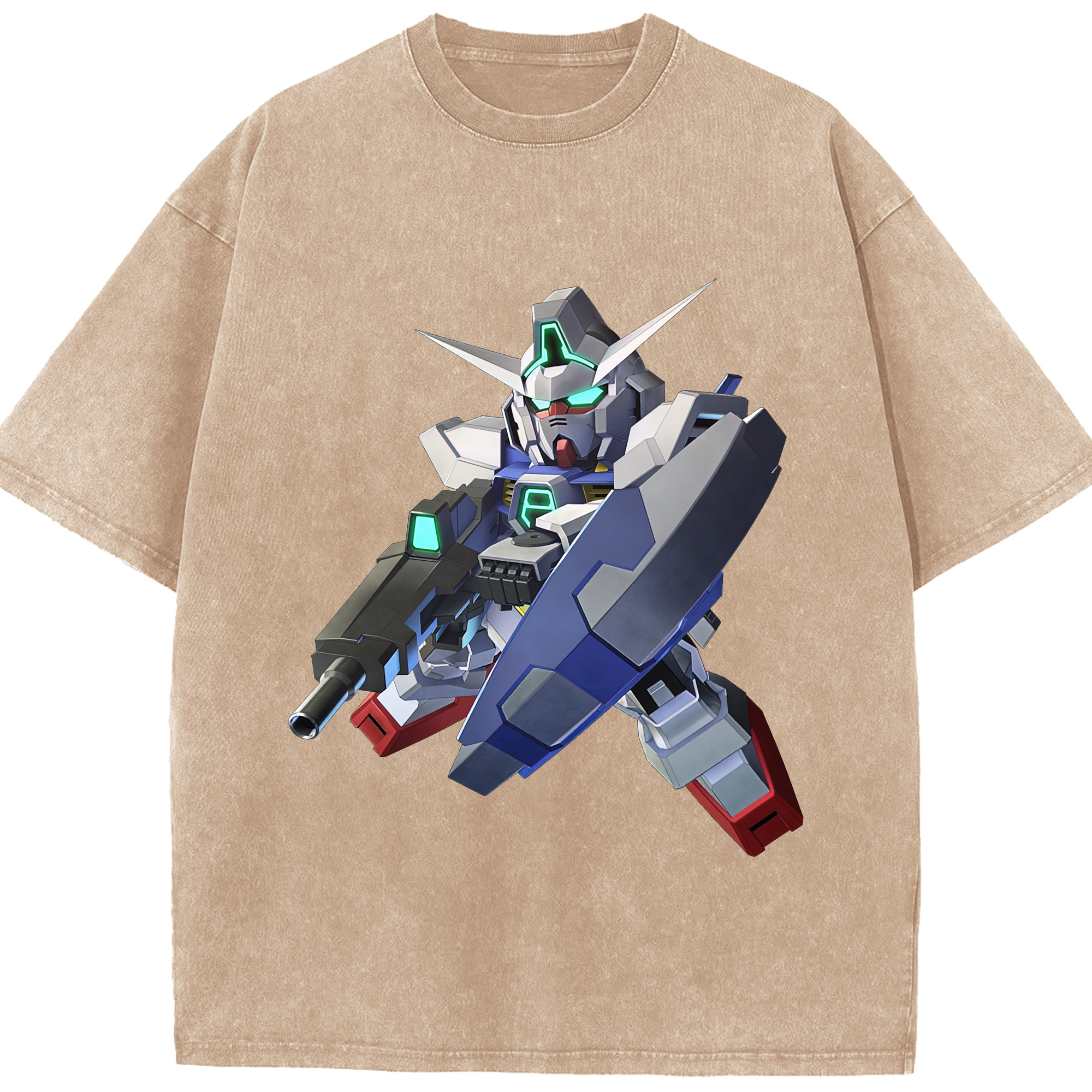 （画像用） 機動戦士ガンダム Mobile Suit Gundam 綿100% ヴィンテージ風 半袖Tシャツ（フロントプリント）