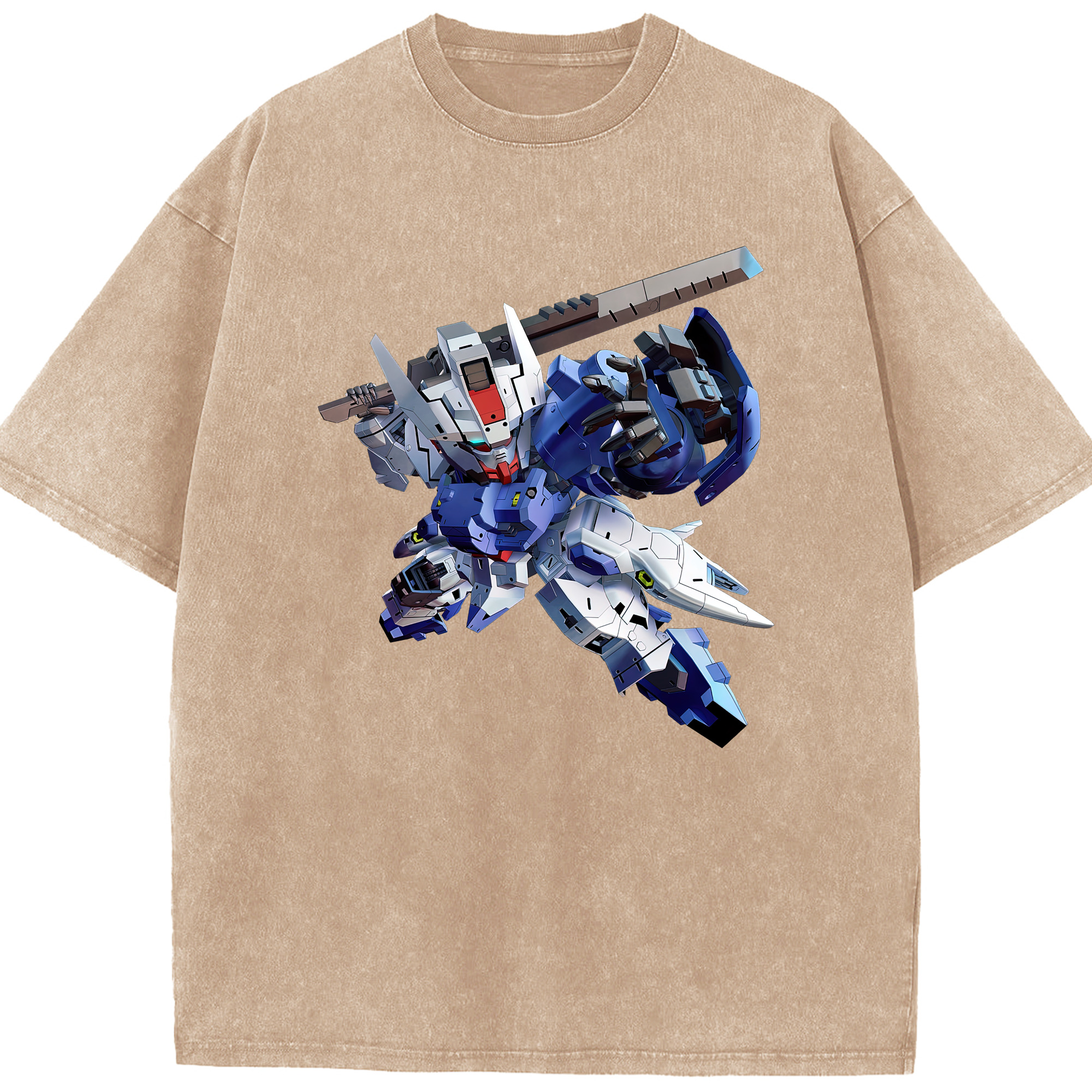 （画像用） 機動戦士ガンダム Mobile Suit Gundam 綿100% ヴィンテージ風 半袖Tシャツ（フロントプリント）