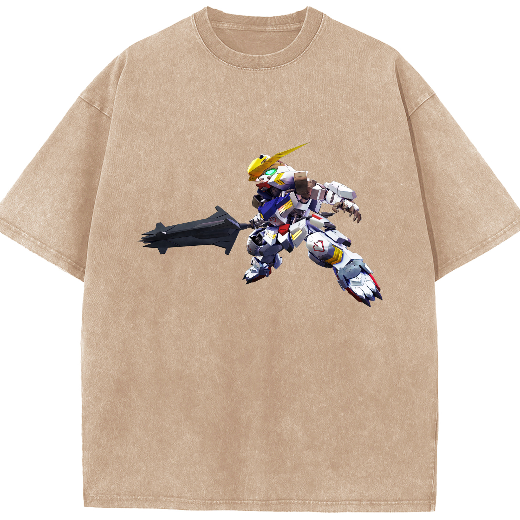 （画像用） 機動戦士ガンダム Mobile Suit Gundam 綿100% ヴィンテージ風 半袖Tシャツ（フロントプリント）