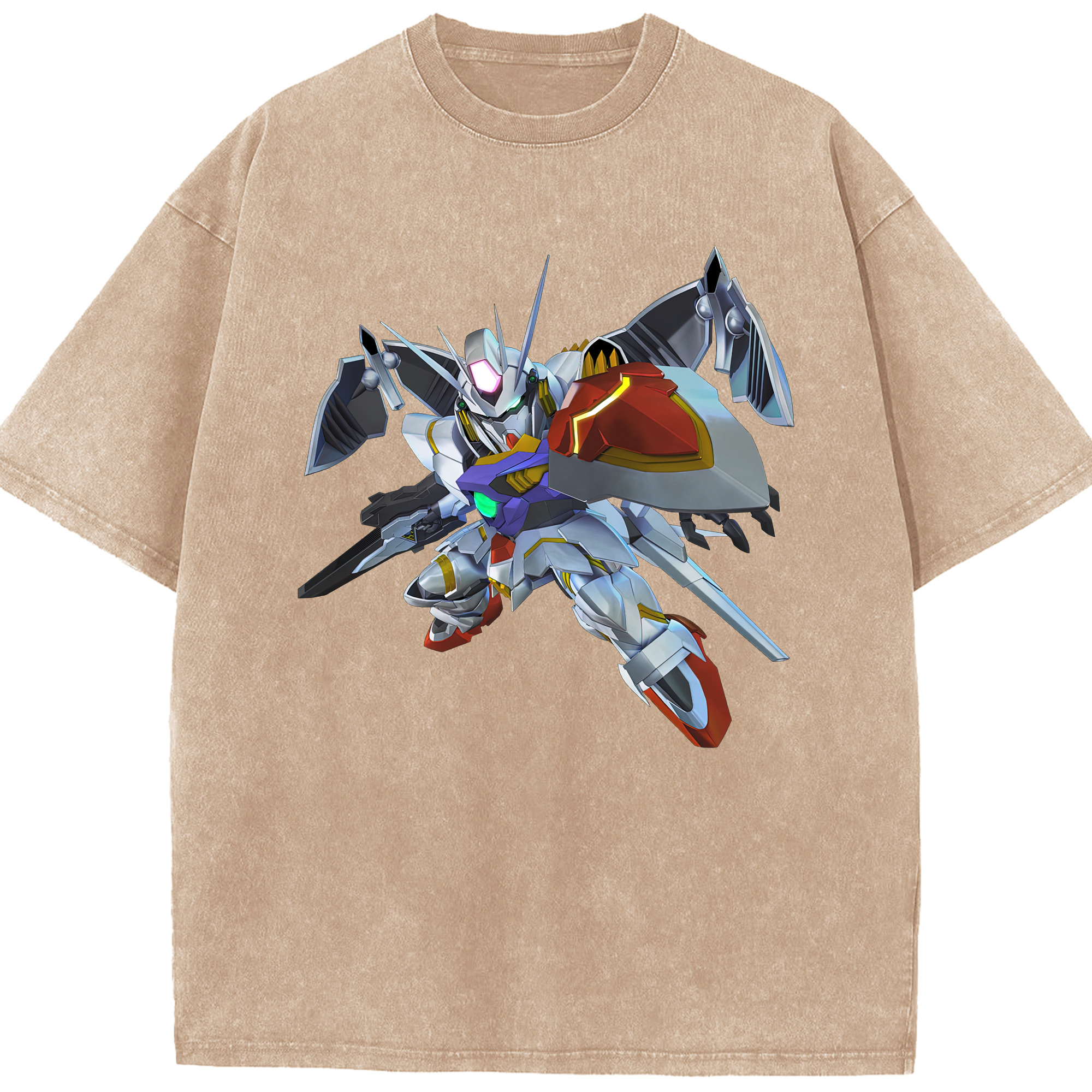 （画像用） 機動戦士ガンダム Mobile Suit Gundam 綿100% ヴィンテージ風 半袖Tシャツ（フロントプリント）