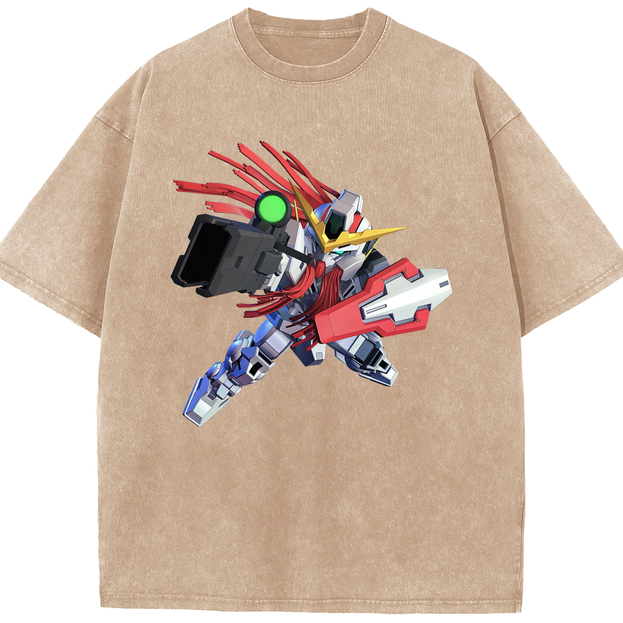 （画像用） 機動戦士ガンダム Mobile Suit Gundam 綿100% ヴィンテージ風 半袖Tシャツ（フロントプリント）