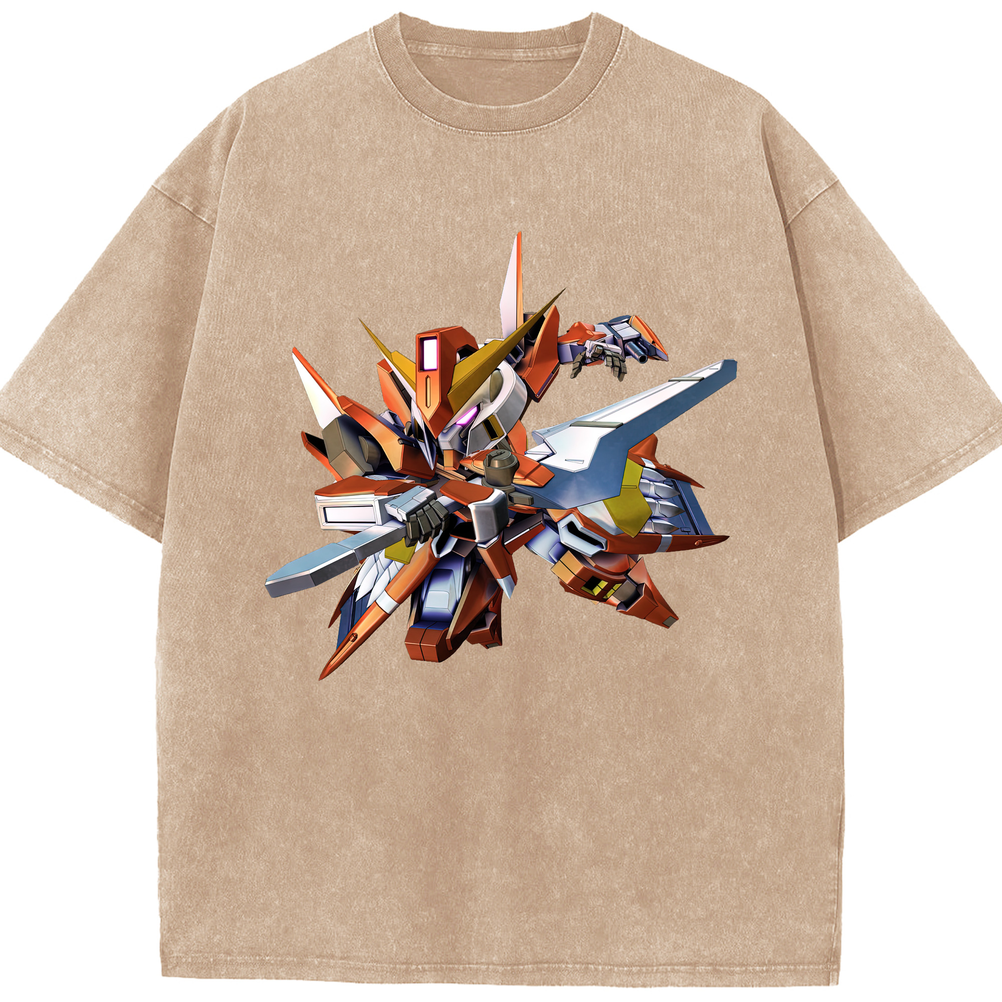 （画像用） 機動戦士ガンダム Mobile Suit Gundam 綿100% ヴィンテージ風 半袖Tシャツ（フロントプリント）