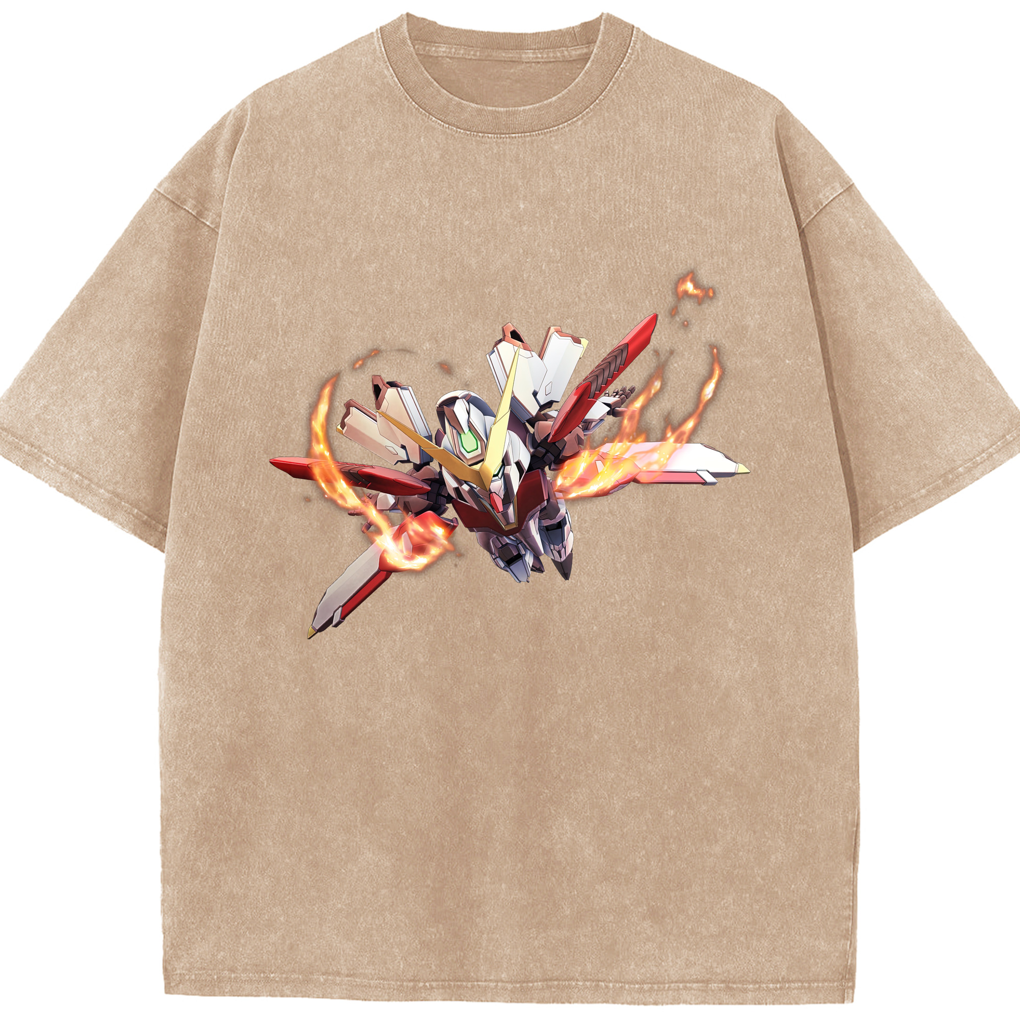 （画像用） 機動戦士ガンダム Mobile Suit Gundam 綿100% ヴィンテージ風 半袖Tシャツ（フロントプリント）