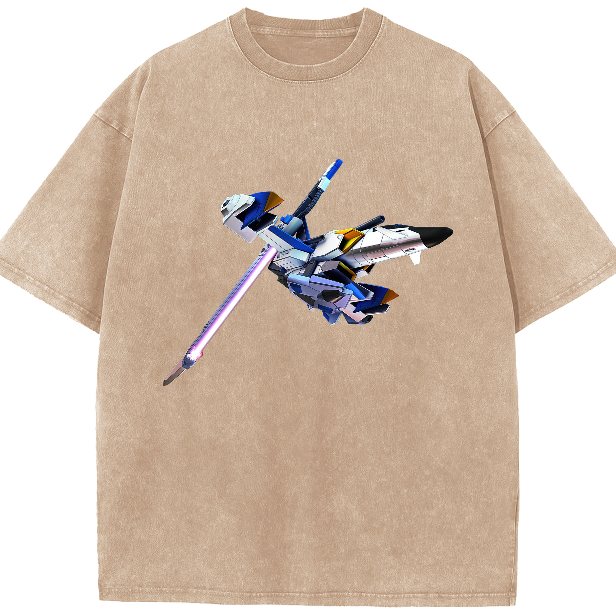 （画像用） 機動戦士ガンダム Mobile Suit Gundam 綿100% ヴィンテージ風 半袖Tシャツ（フロントプリント）