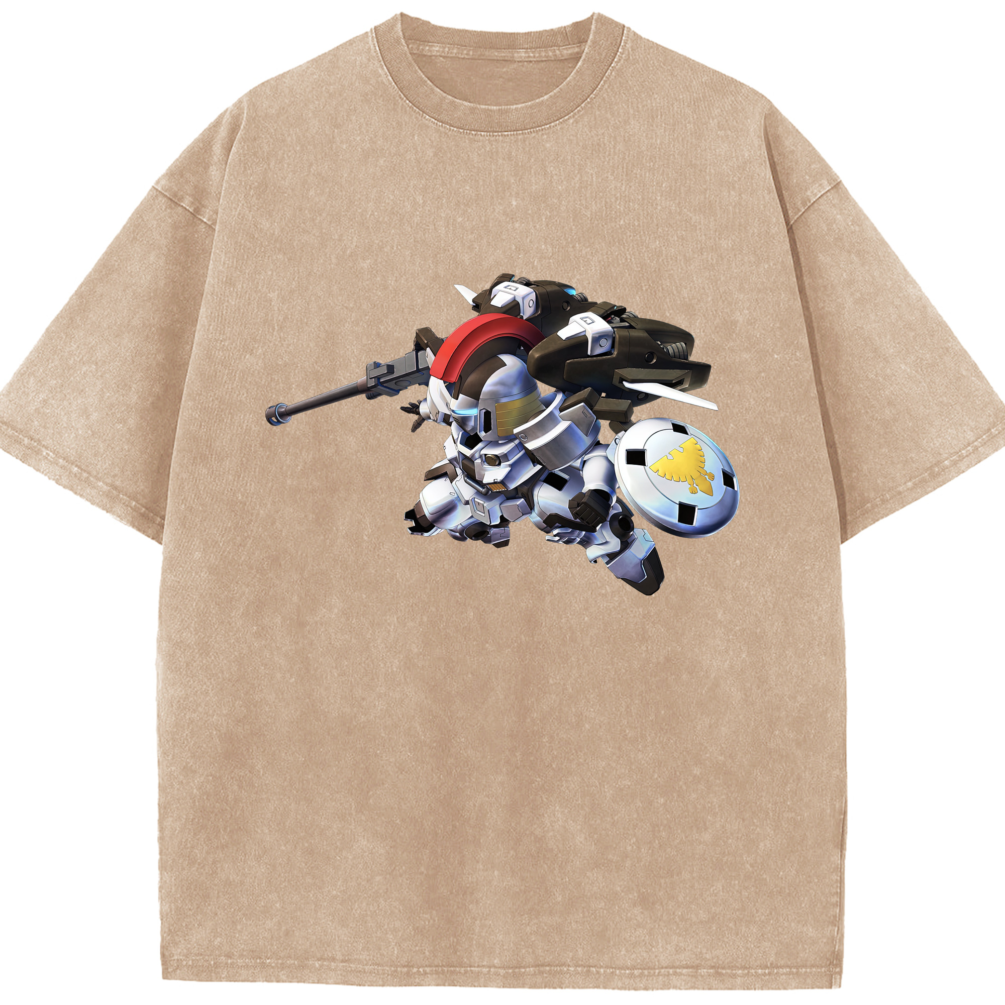 （画像用） 機動戦士ガンダム Mobile Suit Gundam 綿100% ヴィンテージ風 半袖Tシャツ（フロントプリント）