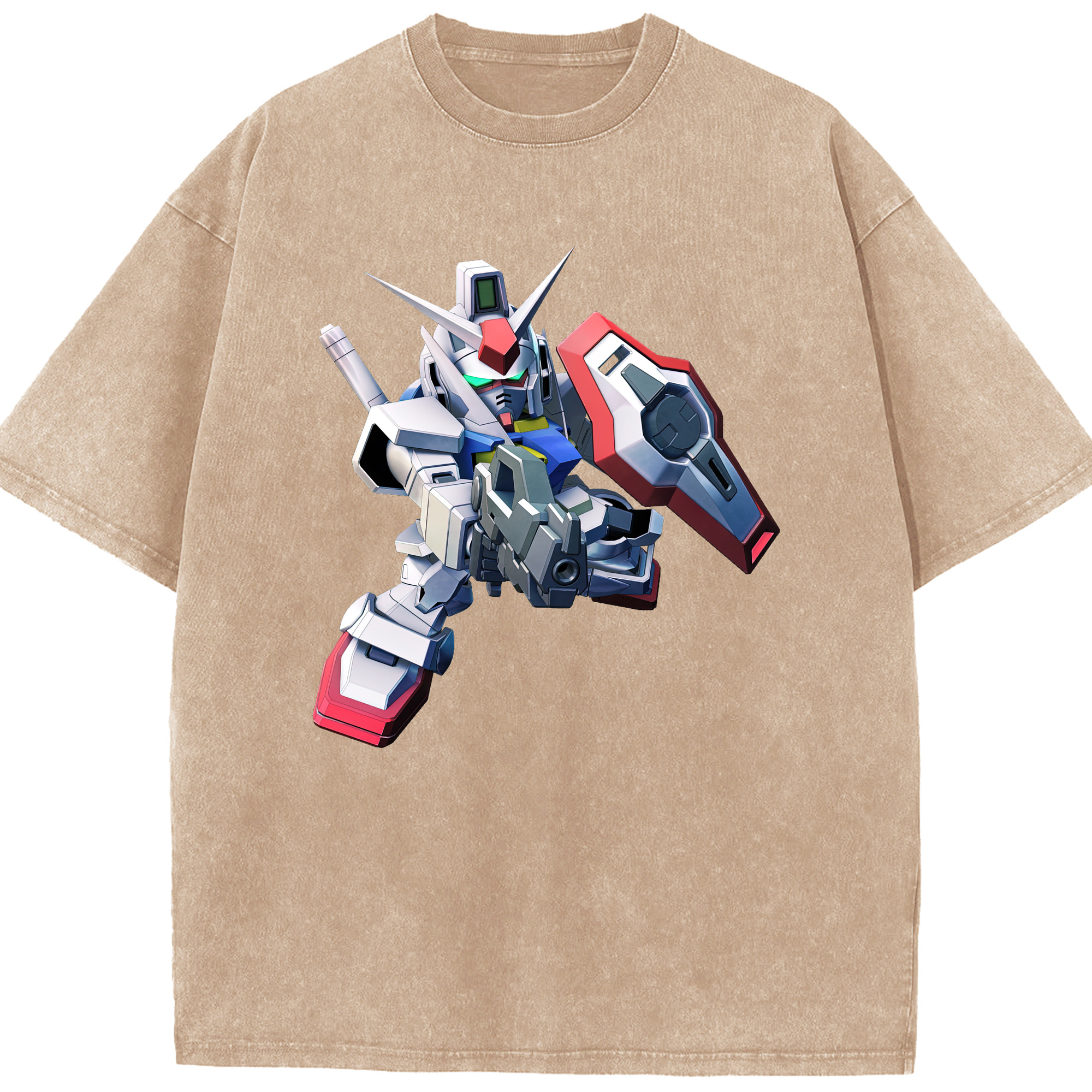 （画像用） 機動戦士ガンダム Mobile Suit Gundam 綿100% ヴィンテージ風 半袖Tシャツ（フロントプリント）