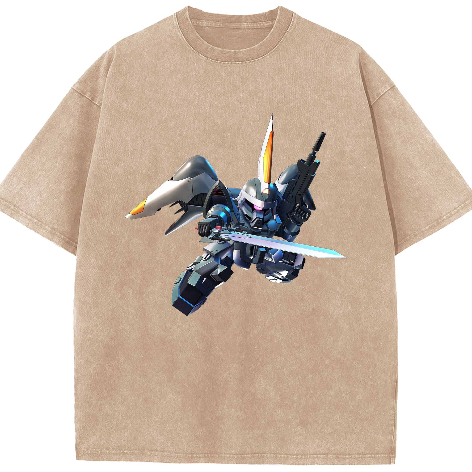 （画像用） 機動戦士ガンダム Mobile Suit Gundam 綿100% ヴィンテージ風 半袖Tシャツ（フロントプリント）