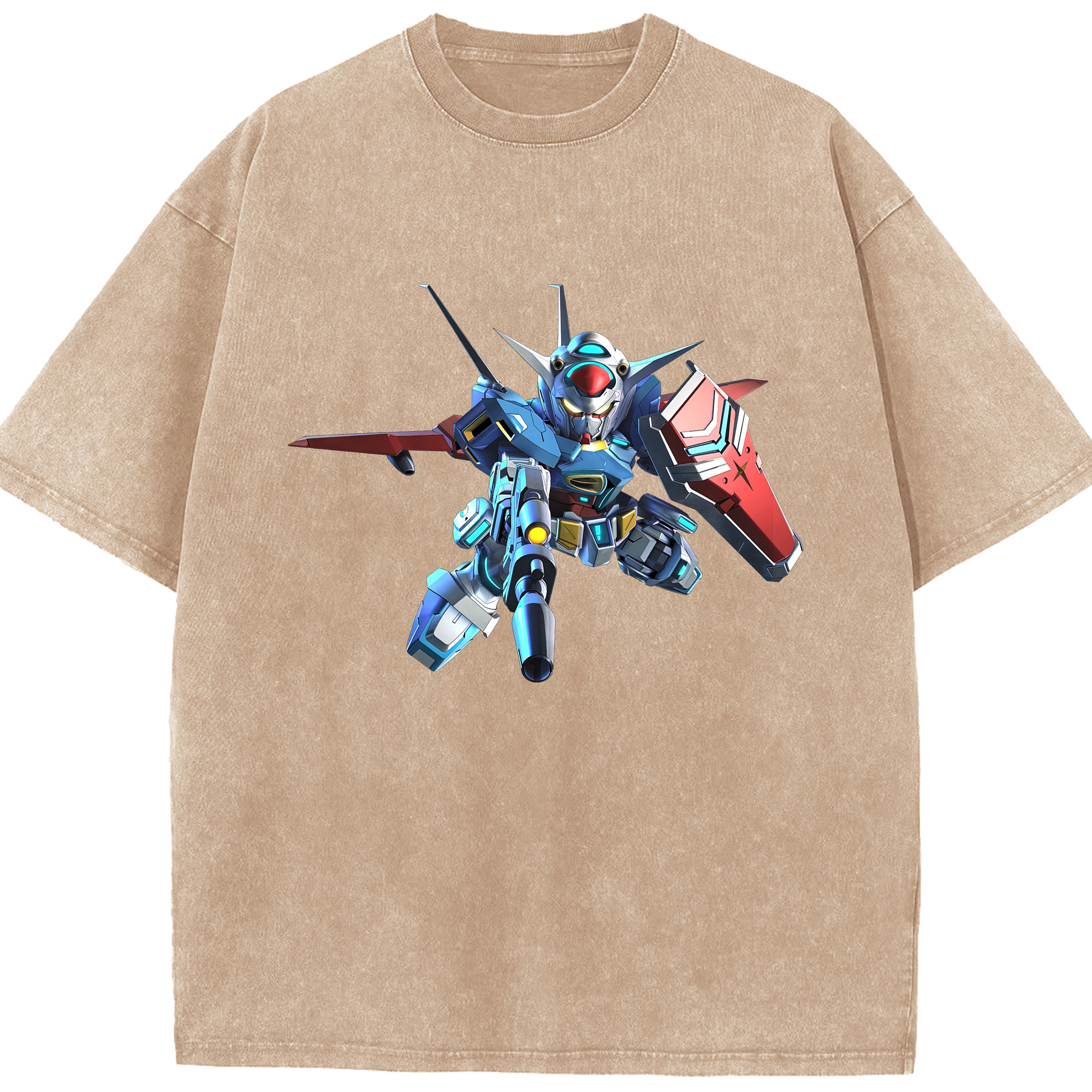 （画像用） 機動戦士ガンダム Mobile Suit Gundam 綿100% ヴィンテージ風 半袖Tシャツ（フロントプリント）