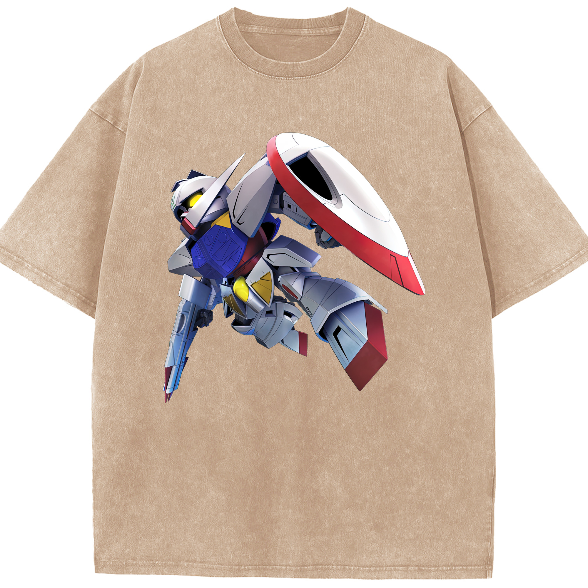 （画像用） 機動戦士ガンダム Mobile Suit Gundam 綿100% ヴィンテージ風 半袖Tシャツ（フロントプリント）