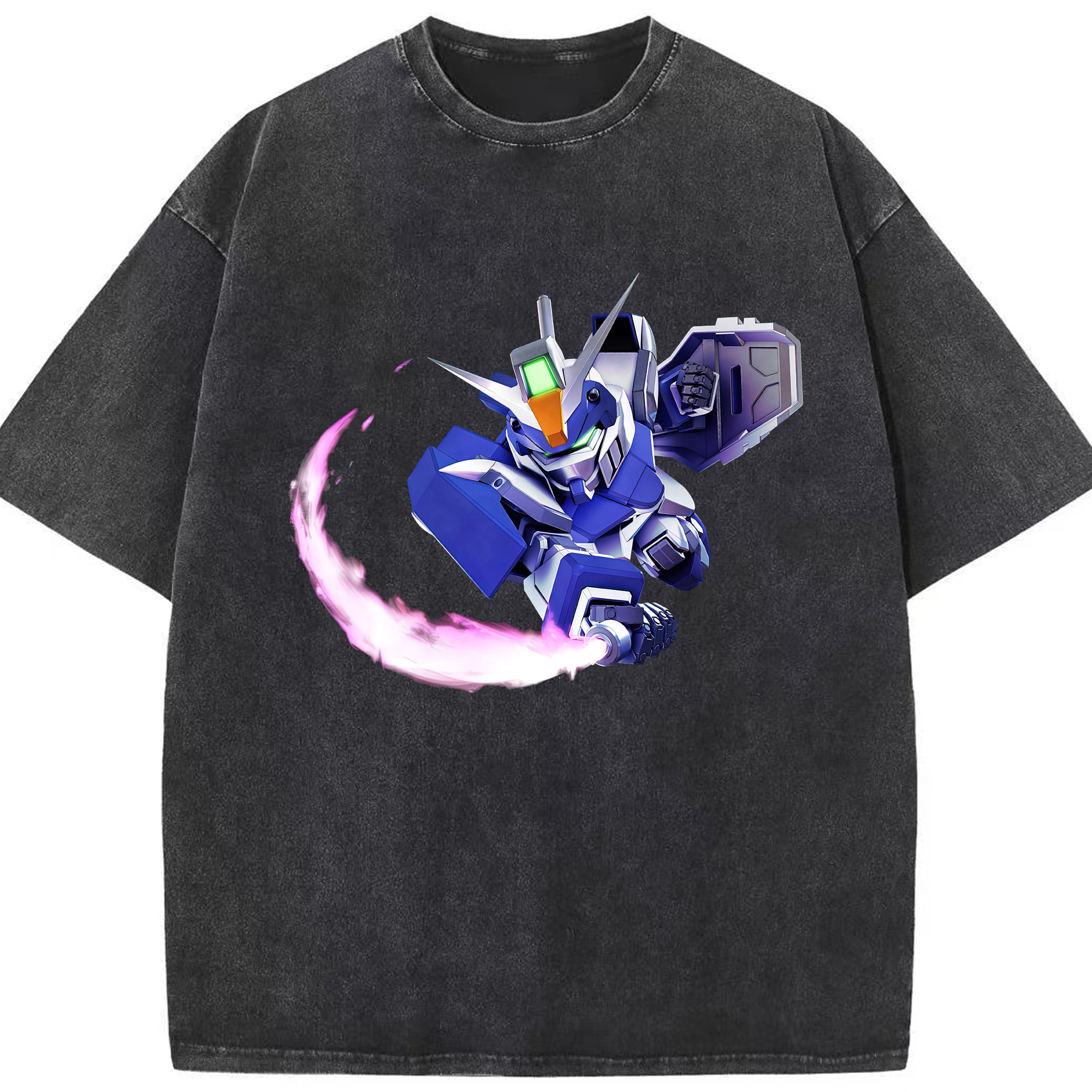 （画像用） 機動戦士ガンダム Mobile Suit Gundam 綿100% ヴィンテージ風 半袖Tシャツ（フロントプリント）