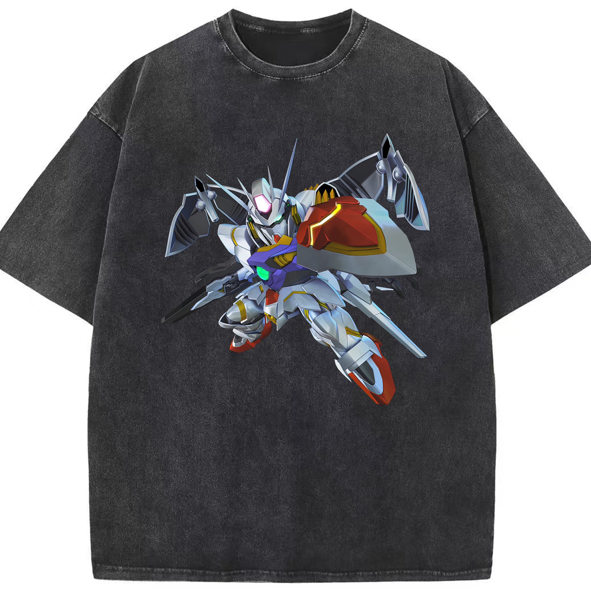 （画像用） 機動戦士ガンダム Mobile Suit Gundam 綿100% ヴィンテージ風 半袖Tシャツ（フロントプリント）