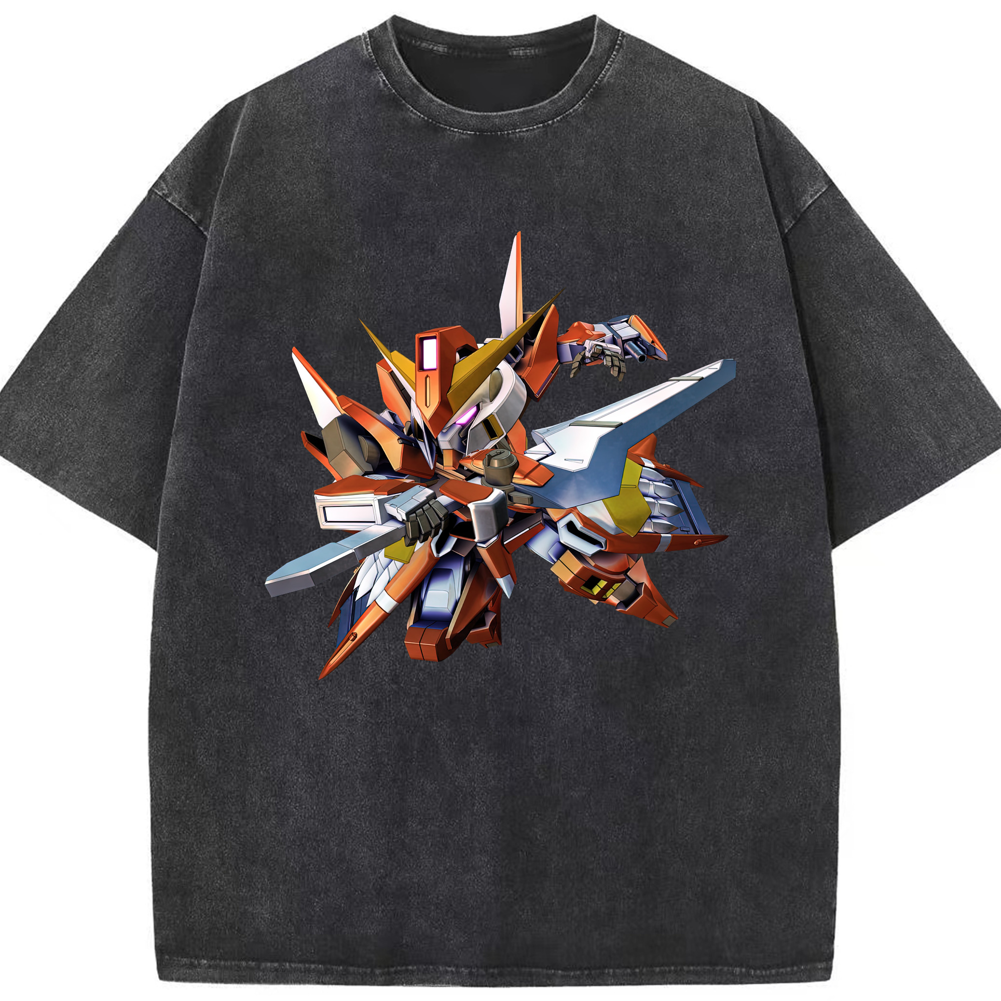 （画像用） 機動戦士ガンダム Mobile Suit Gundam 綿100% ヴィンテージ風 半袖Tシャツ（フロントプリント）