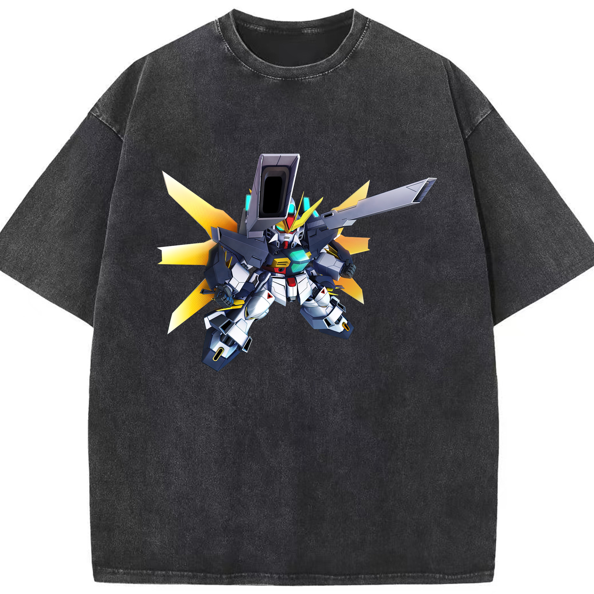 （画像用） 機動戦士ガンダム Mobile Suit Gundam 綿100% ヴィンテージ風 半袖Tシャツ（フロントプリント）