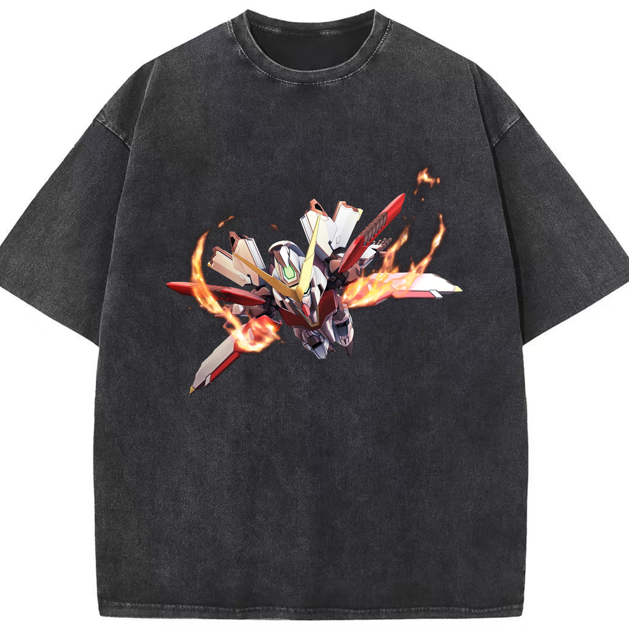 （画像用） 機動戦士ガンダム Mobile Suit Gundam 綿100% ヴィンテージ風 半袖Tシャツ（フロントプリント）