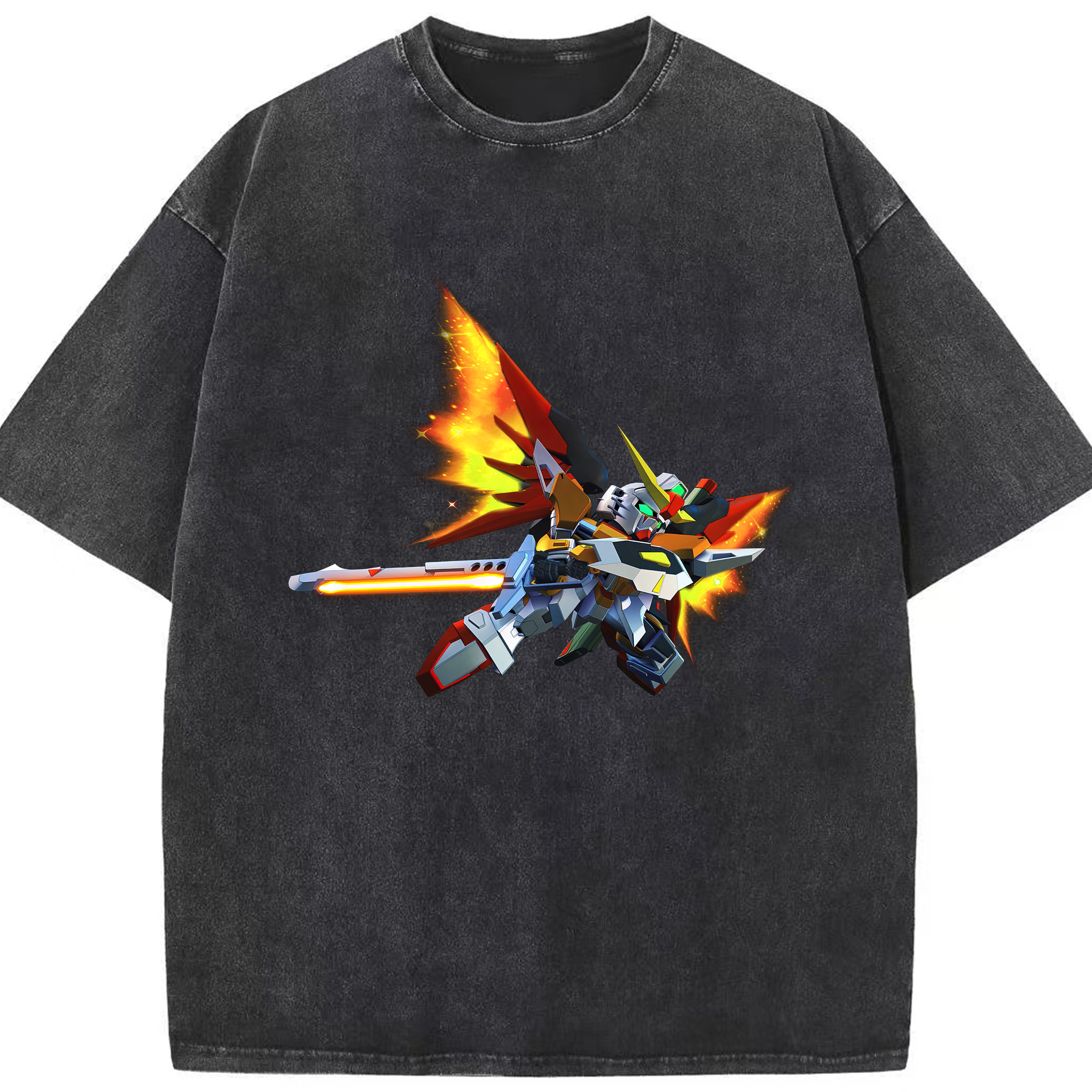 （画像用） 機動戦士ガンダム Mobile Suit Gundam 綿100% ヴィンテージ風 半袖Tシャツ（フロントプリント）