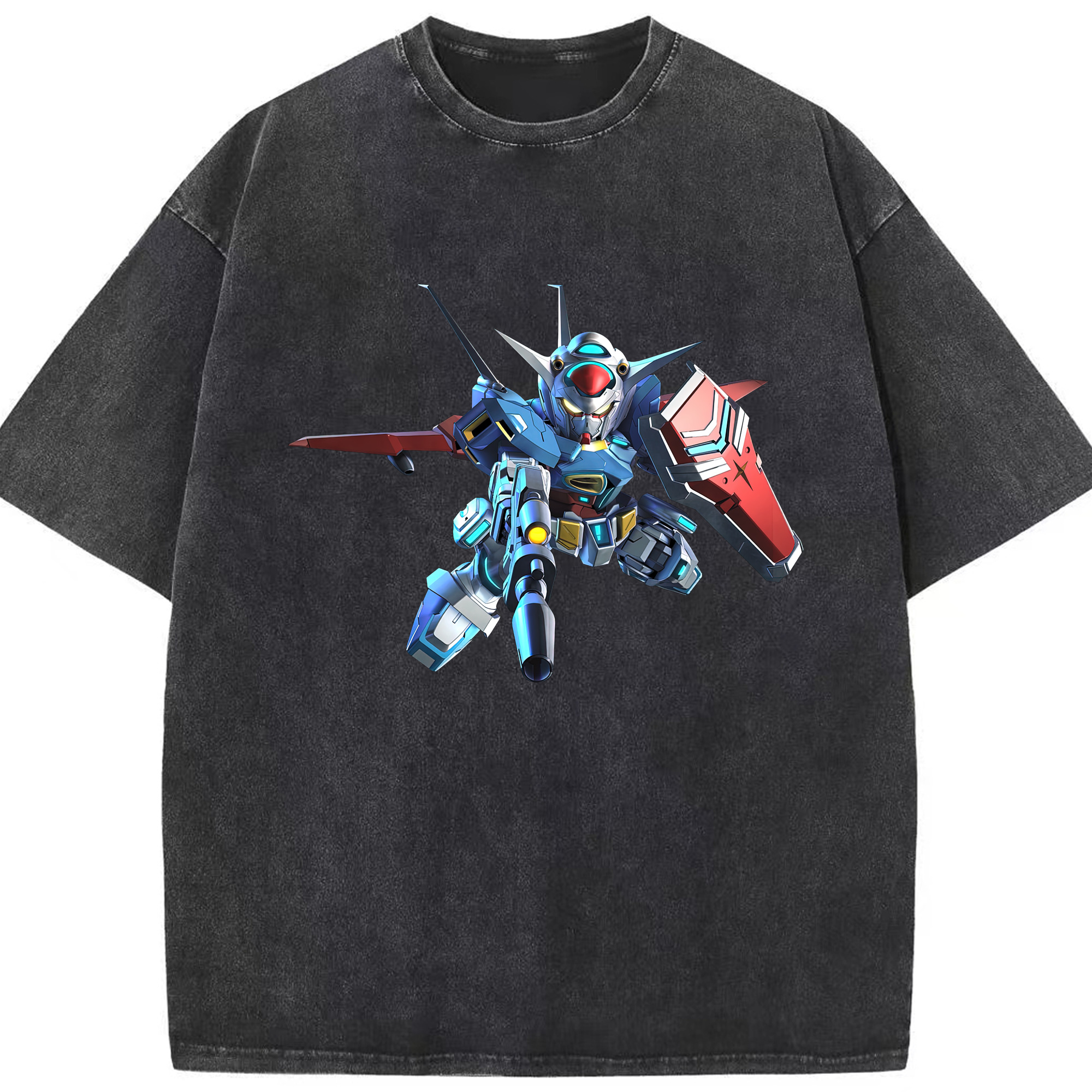 （画像用） 機動戦士ガンダム Mobile Suit Gundam 綿100% ヴィンテージ風 半袖Tシャツ（フロントプリント）