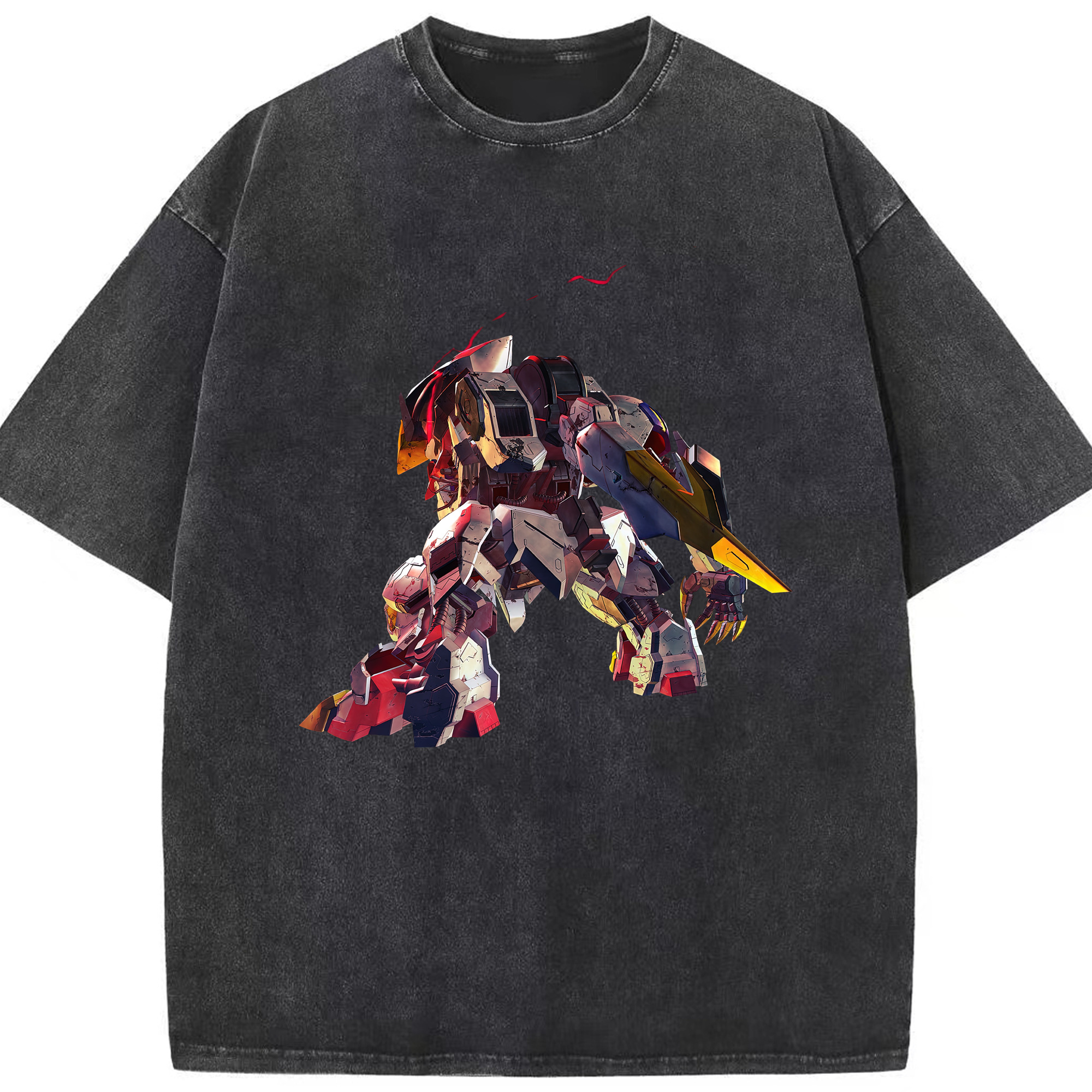 （画像用） 機動戦士ガンダム Mobile Suit Gundam 綿100% ヴィンテージ風 半袖Tシャツ（フロントプリント）
