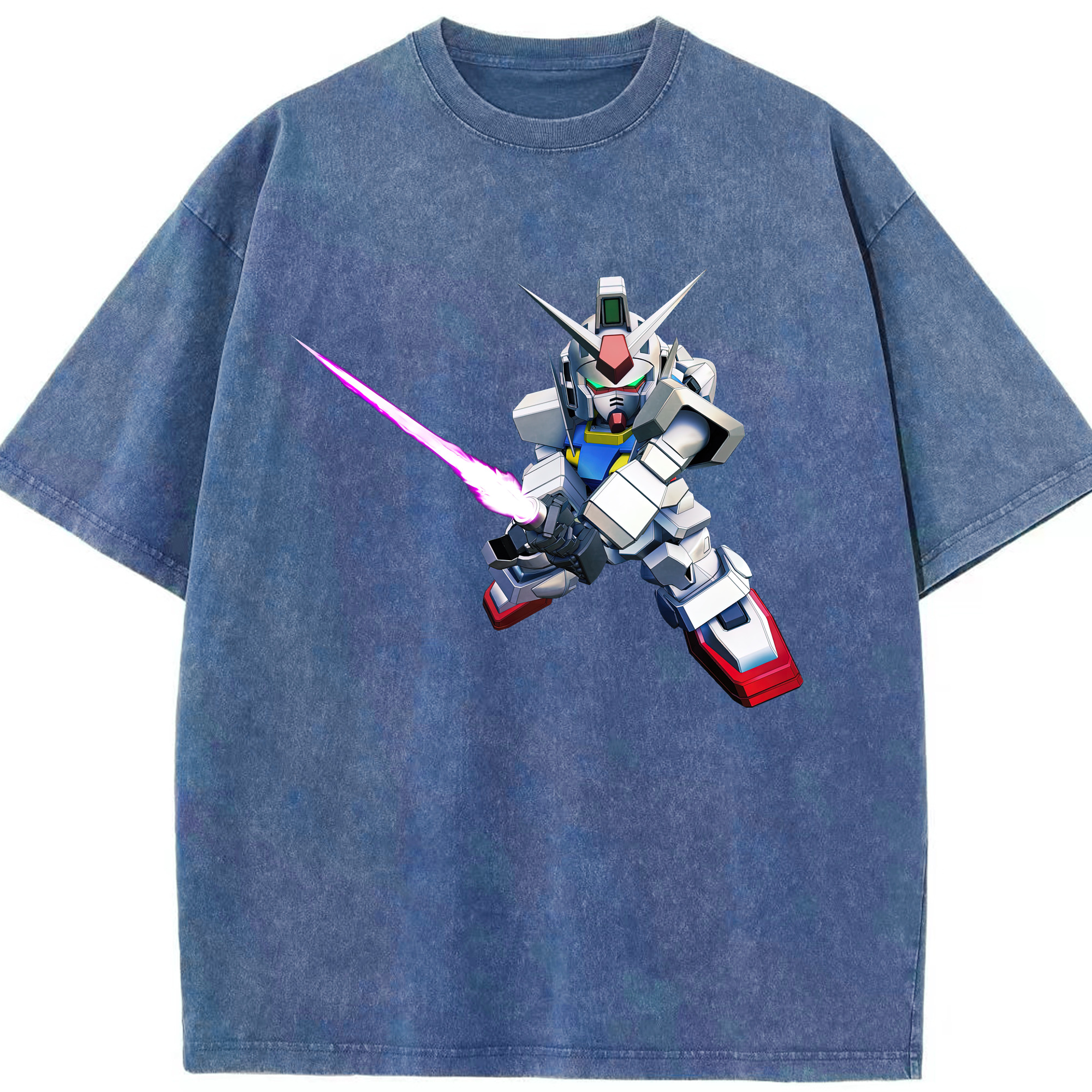 （画像用） 機動戦士ガンダム Mobile Suit Gundam 綿100% ヴィンテージ風 半袖Tシャツ（フロントプリント）