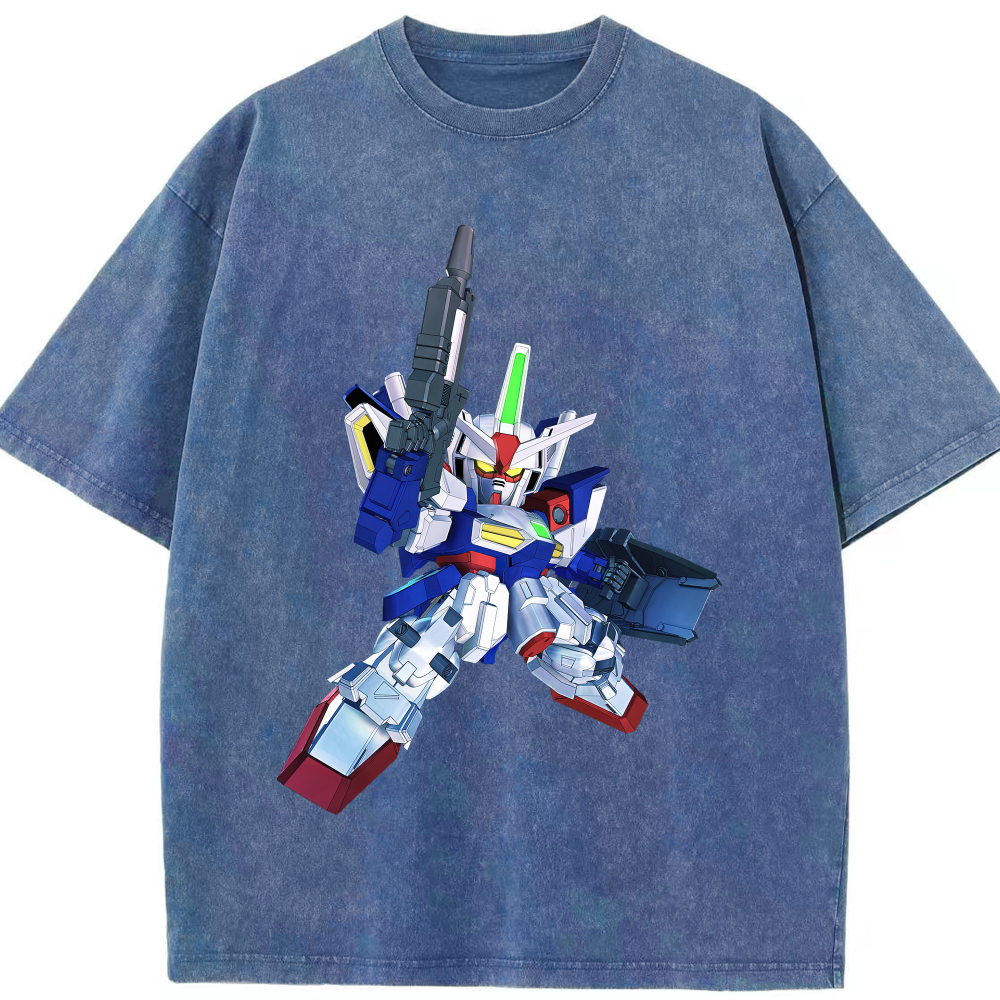 （画像用） 機動戦士ガンダム Mobile Suit Gundam 綿100% ヴィンテージ風 半袖Tシャツ（フロントプリント）