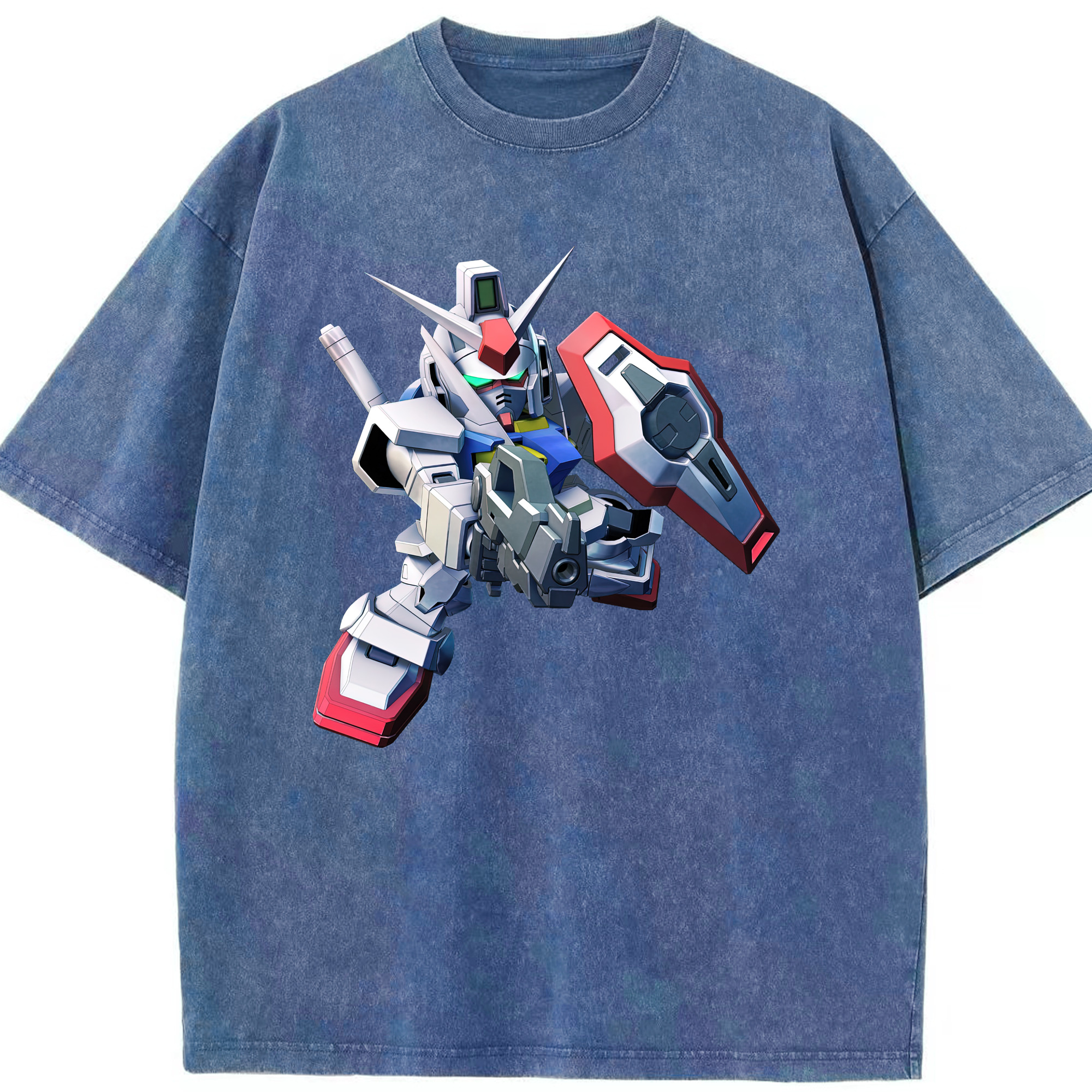 （画像用） 機動戦士ガンダム Mobile Suit Gundam 綿100% ヴィンテージ風 半袖Tシャツ（フロントプリント）