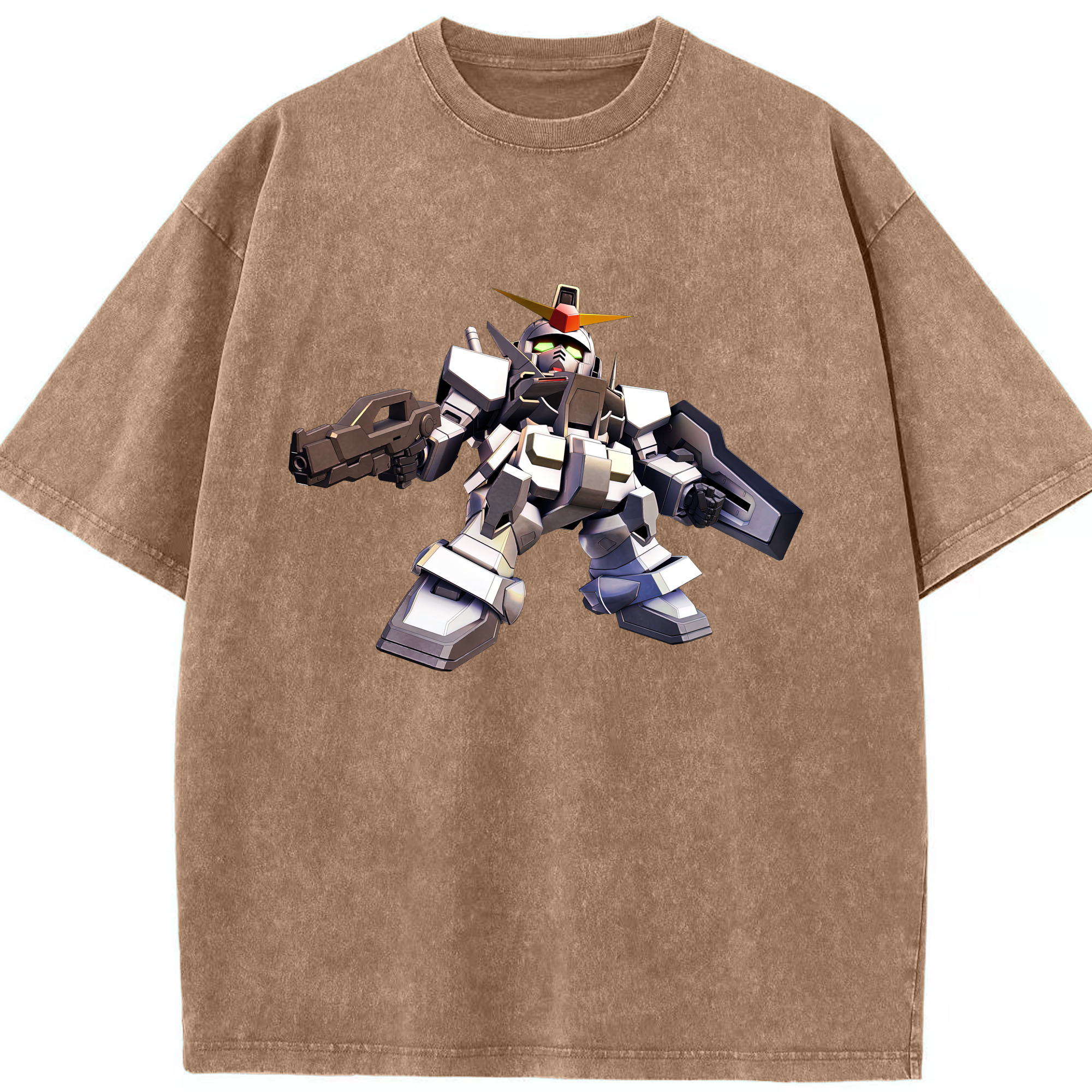 （画像用） 機動戦士ガンダム Mobile Suit Gundam 綿100% ヴィンテージ風 半袖Tシャツ（フロントプリント）