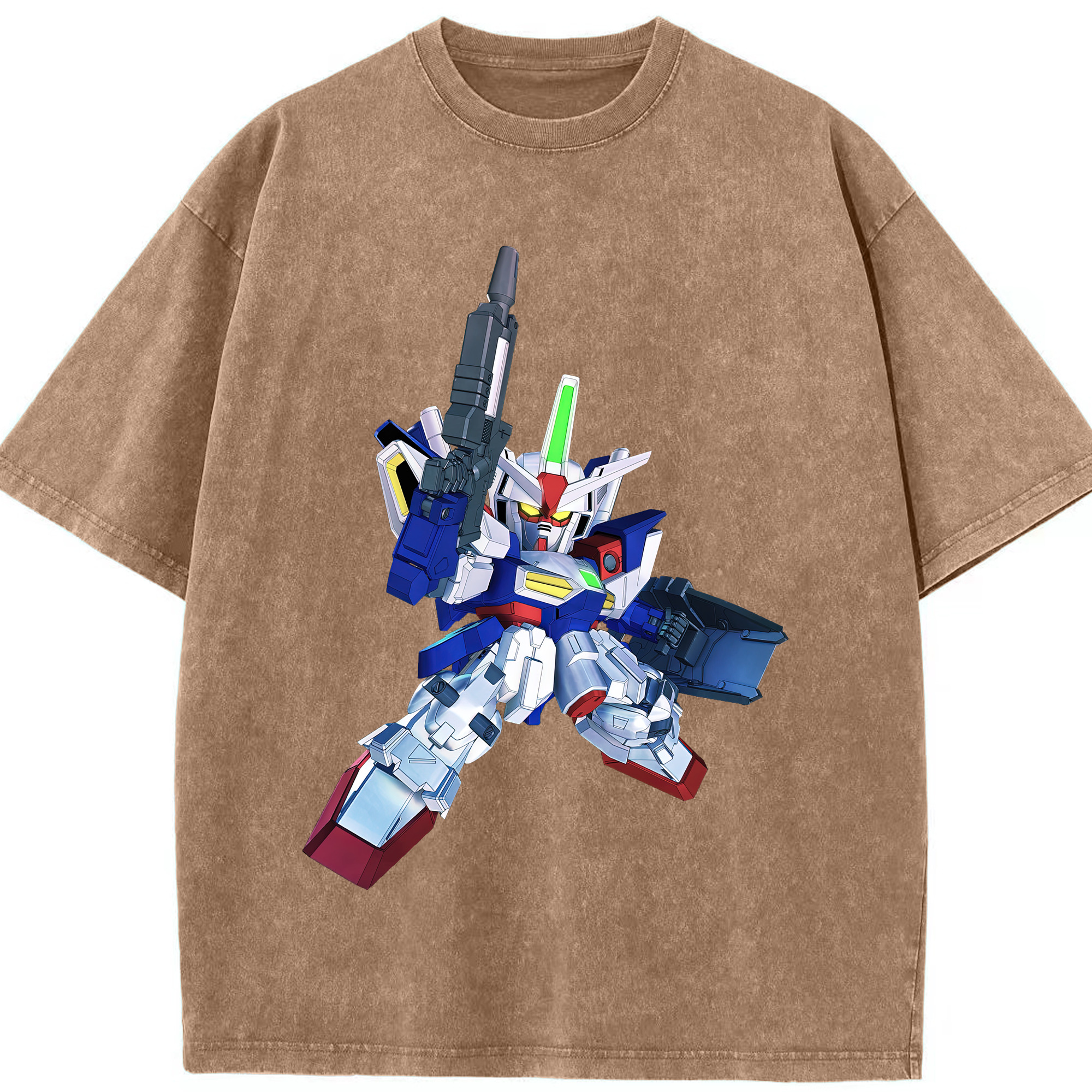 （画像用） 機動戦士ガンダム Mobile Suit Gundam 綿100% ヴィンテージ風 半袖Tシャツ（フロントプリント）