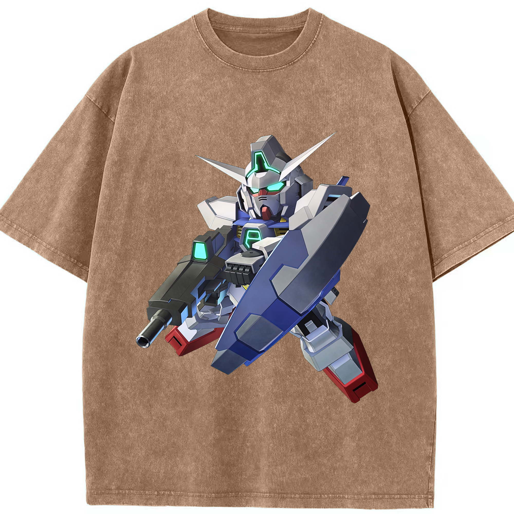 （画像用） 機動戦士ガンダム Mobile Suit Gundam 綿100% ヴィンテージ風 半袖Tシャツ（フロントプリント）