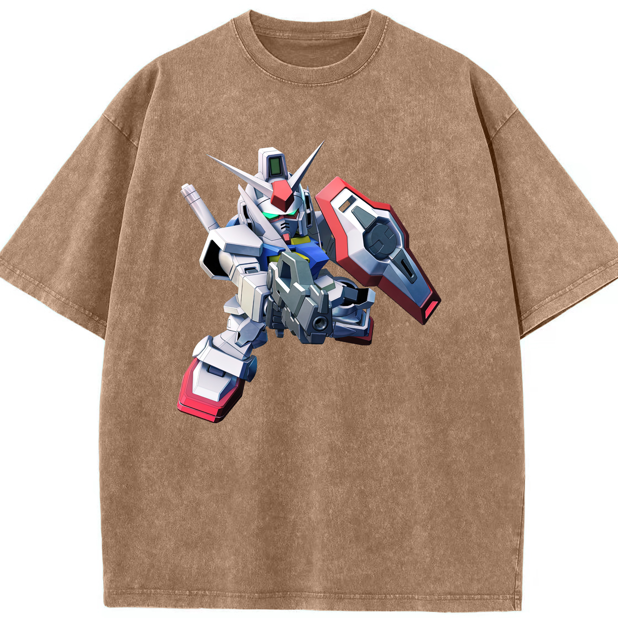 （画像用） 機動戦士ガンダム Mobile Suit Gundam 綿100% ヴィンテージ風 半袖Tシャツ（フロントプリント）
