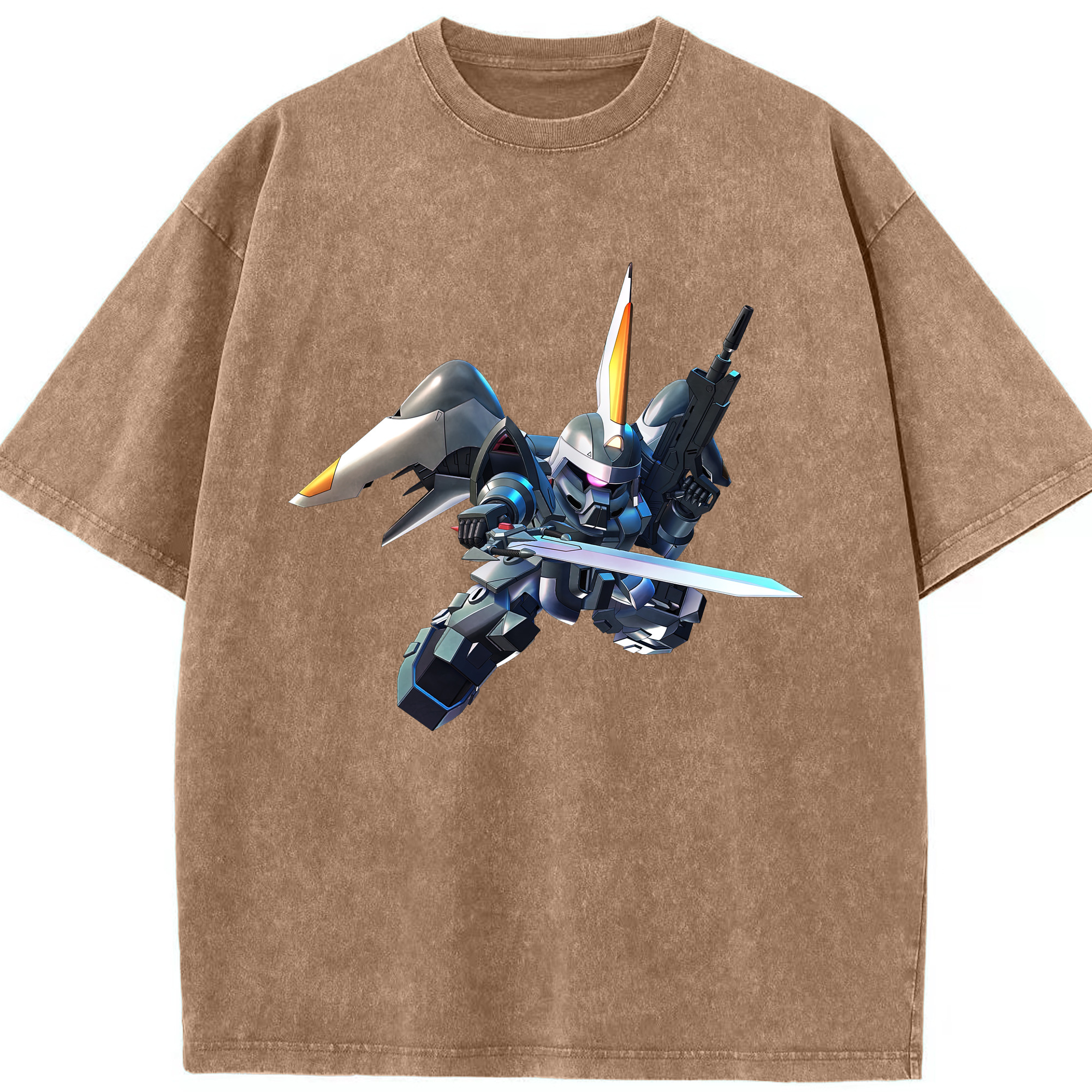 （画像用） 機動戦士ガンダム Mobile Suit Gundam 綿100% ヴィンテージ風 半袖Tシャツ（フロントプリント）