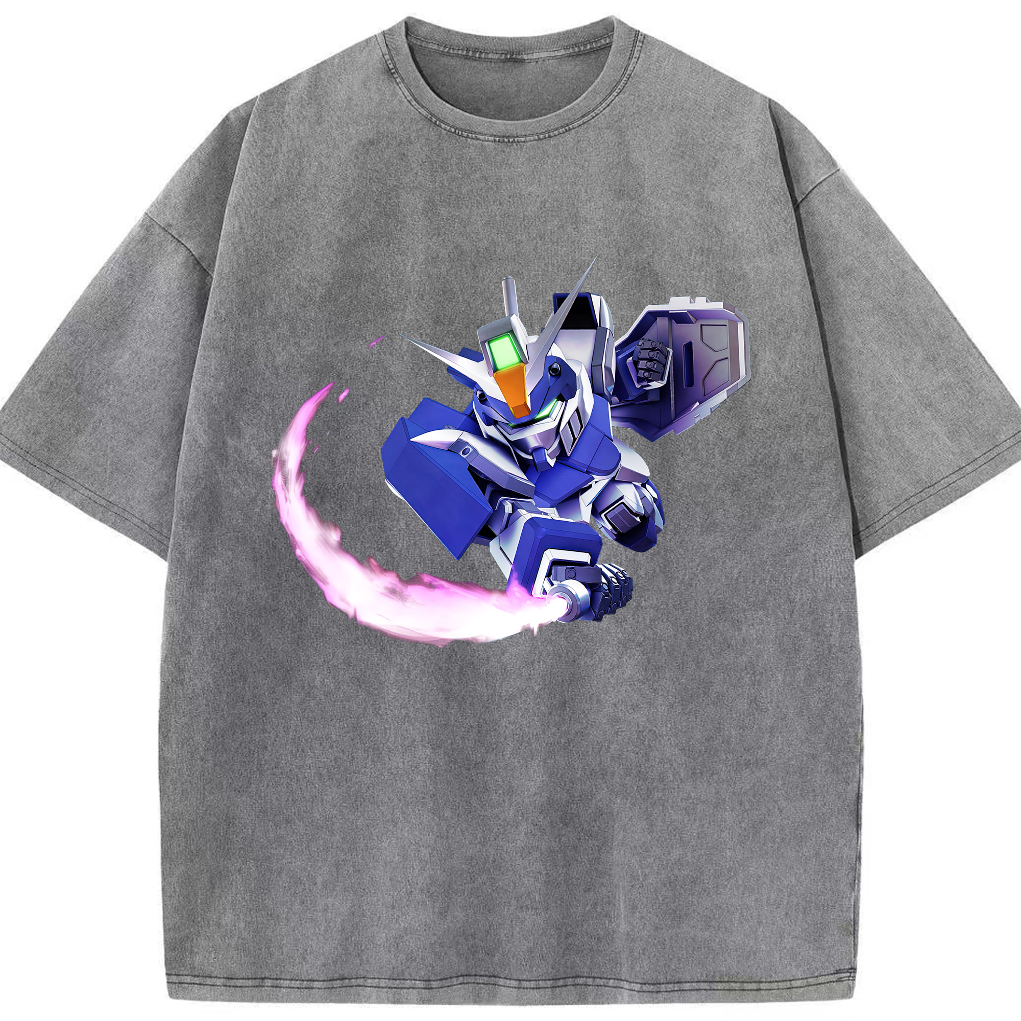 （画像用） 機動戦士ガンダム Mobile Suit Gundam 綿100% ヴィンテージ風 半袖Tシャツ（フロントプリント）