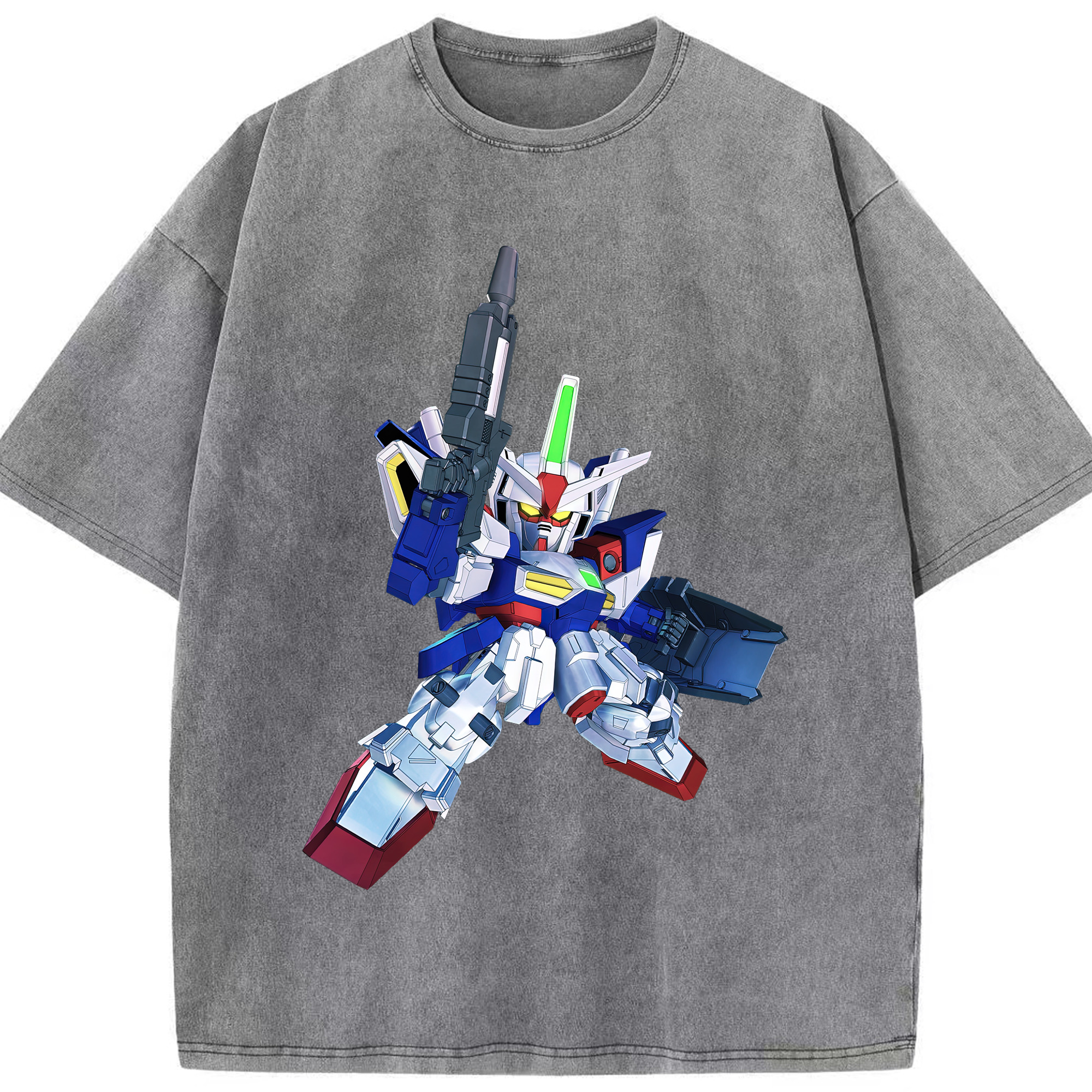 （画像用） 機動戦士ガンダム Mobile Suit Gundam 綿100% ヴィンテージ風 半袖Tシャツ（フロントプリント）