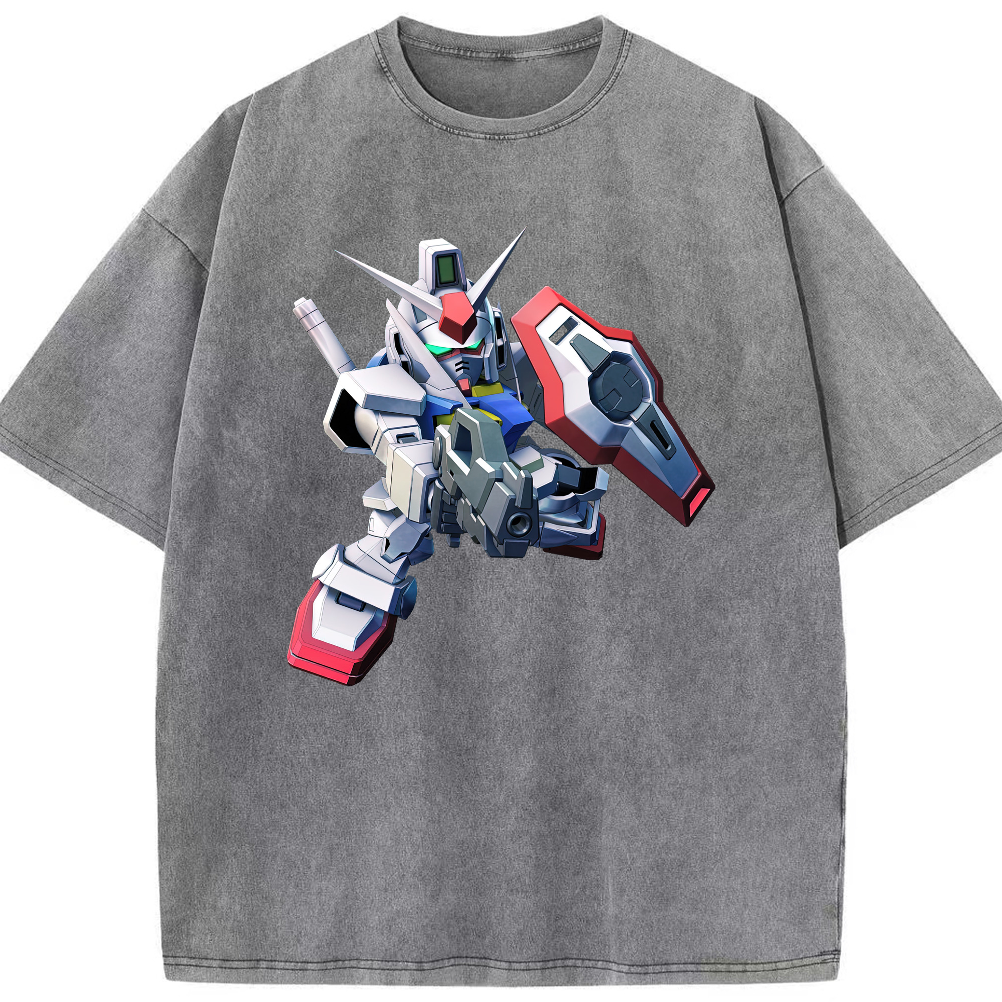 （画像用） 機動戦士ガンダム Mobile Suit Gundam 綿100% ヴィンテージ風 半袖Tシャツ（フロントプリント）