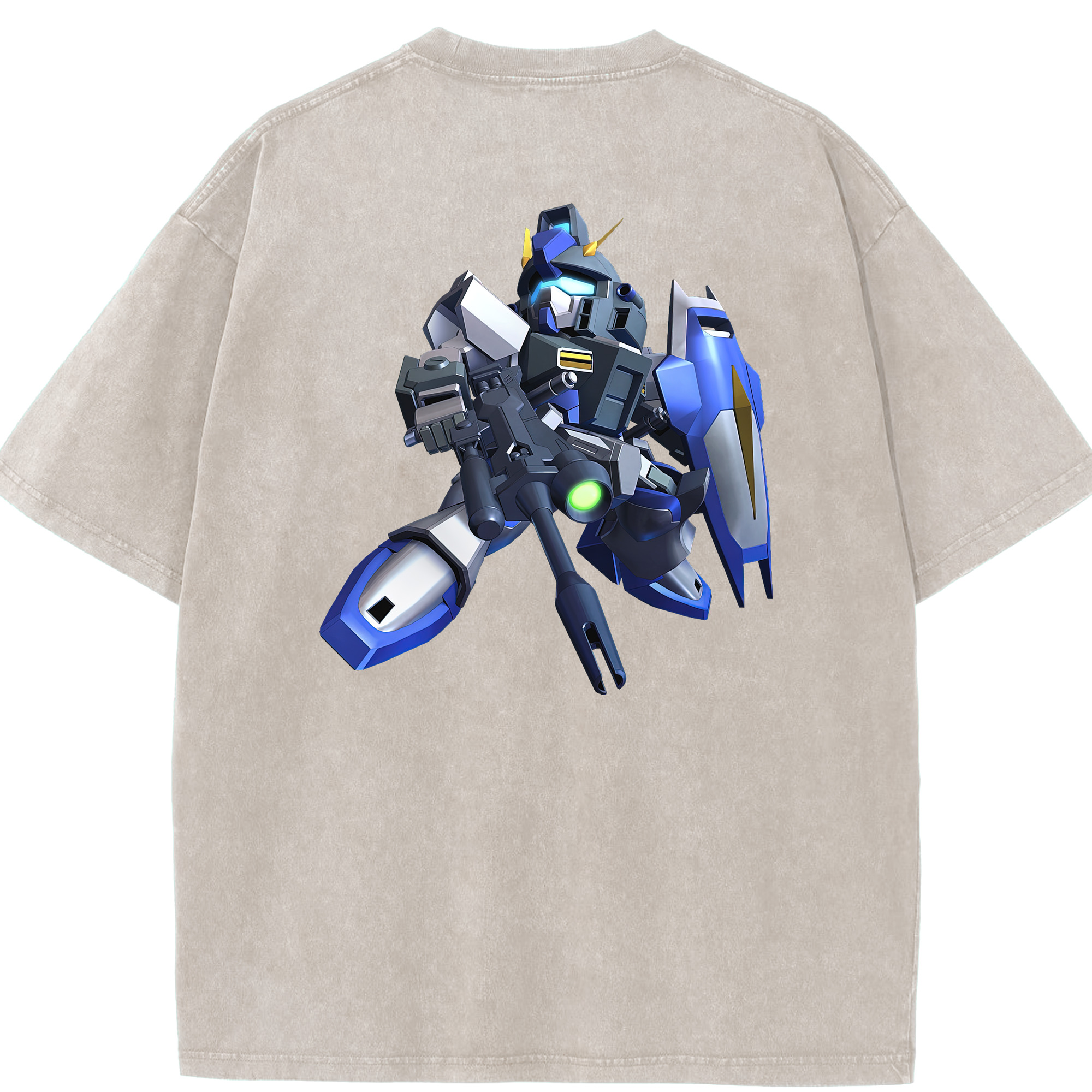 （画像用） 機動戦士ガンダム Mobile Suit Gundam 綿100% ヴィンテージ風 半袖Tシャツ（背面プリント）