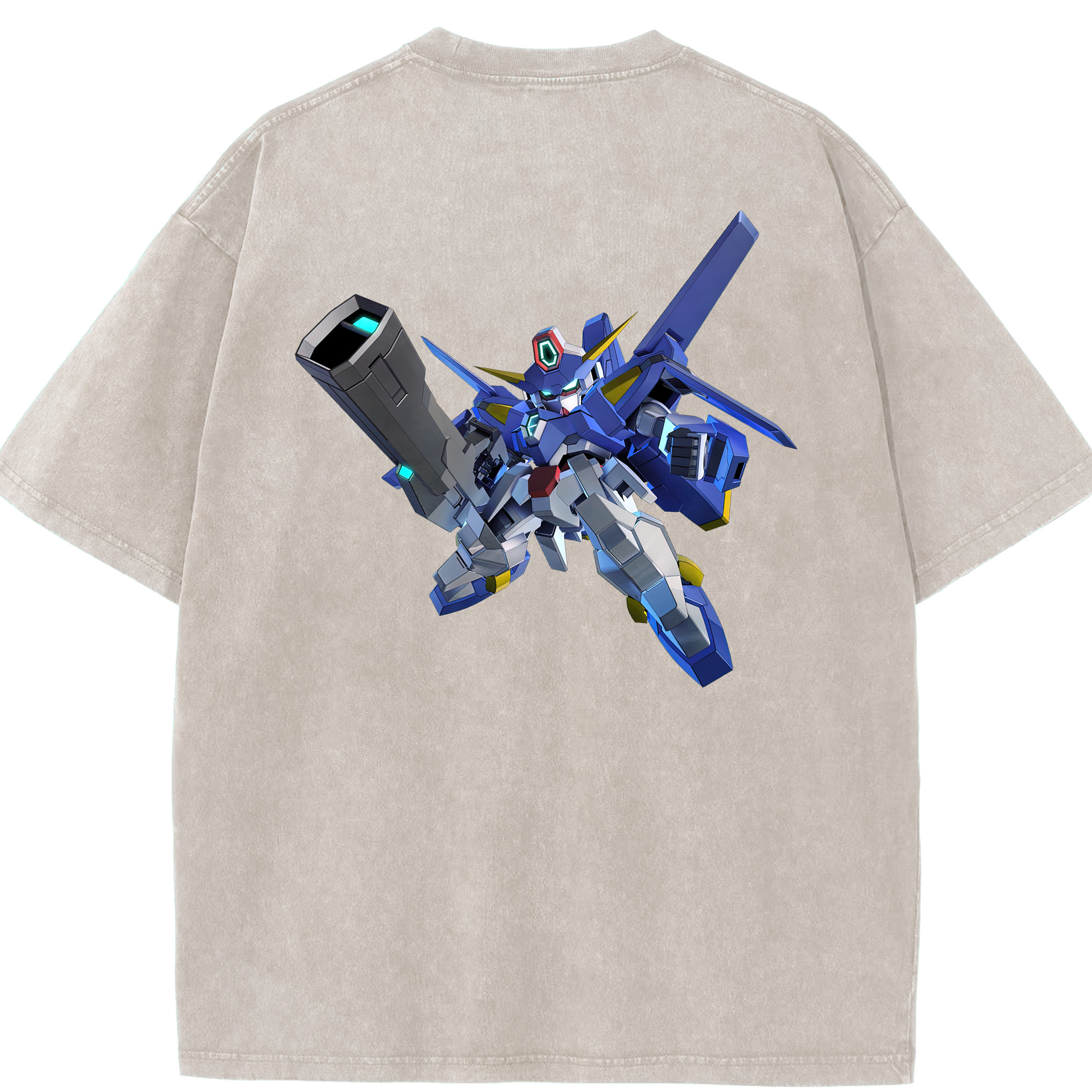 （画像用） 機動戦士ガンダム Mobile Suit Gundam 綿100% ヴィンテージ風 半袖Tシャツ（背面プリント）