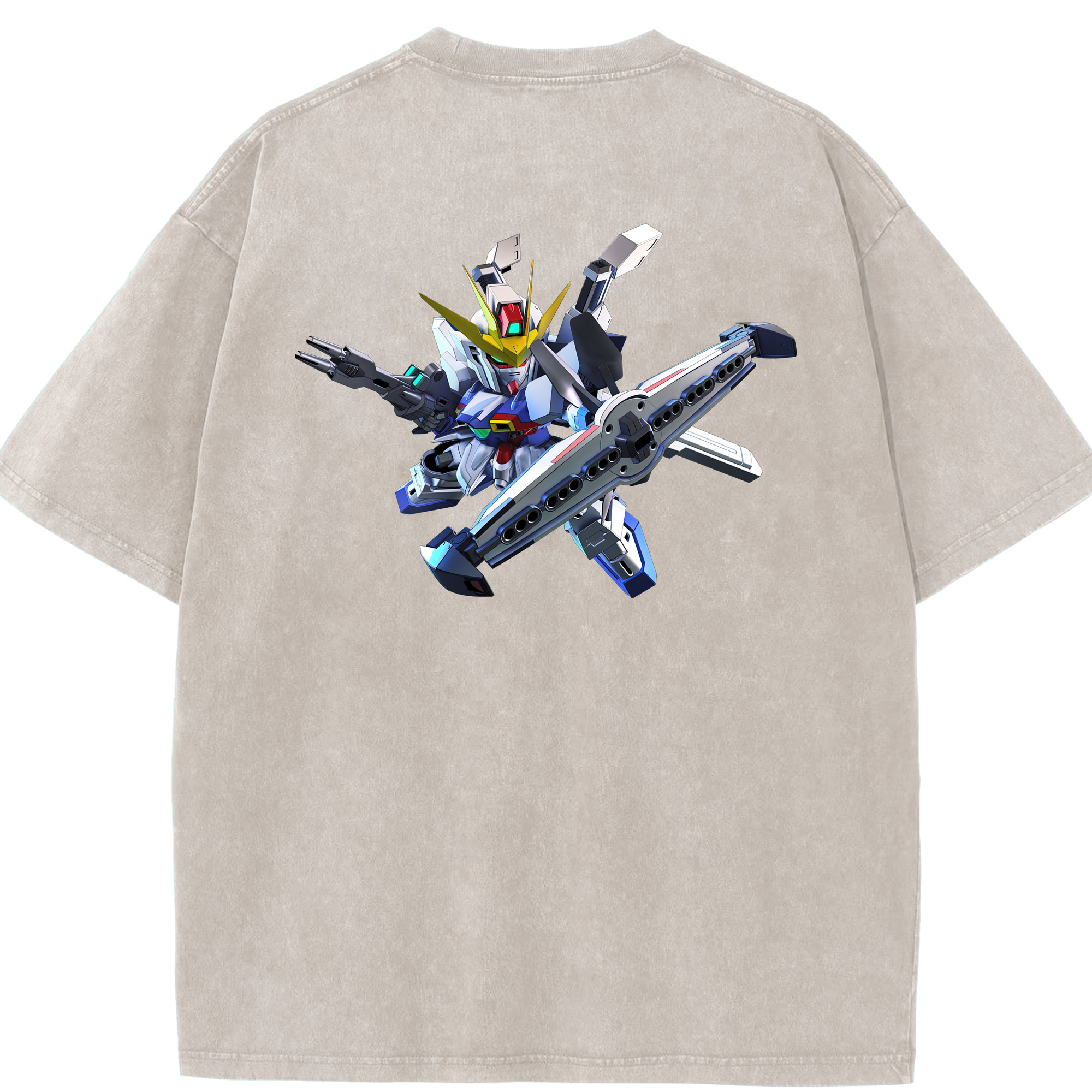 （画像用） 機動戦士ガンダム Mobile Suit Gundam 綿100% ヴィンテージ風 半袖Tシャツ（背面プリント）