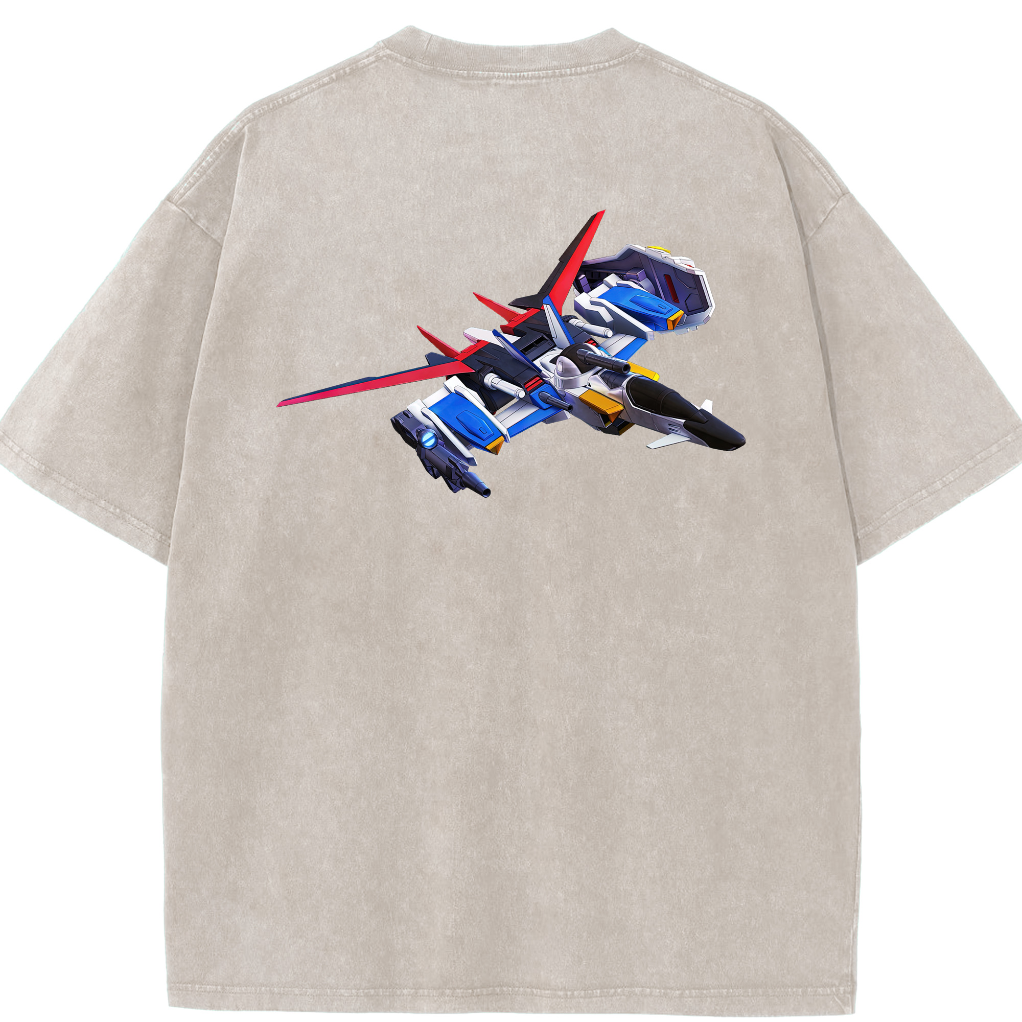 （画像用） 機動戦士ガンダム Mobile Suit Gundam 綿100% ヴィンテージ風 半袖Tシャツ（背面プリント）