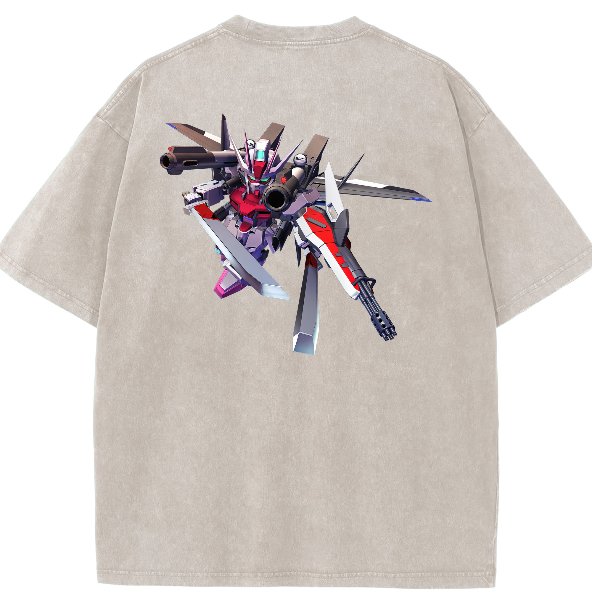 （画像用） 機動戦士ガンダム Mobile Suit Gundam 綿100% ヴィンテージ風 半袖Tシャツ（背面プリント）