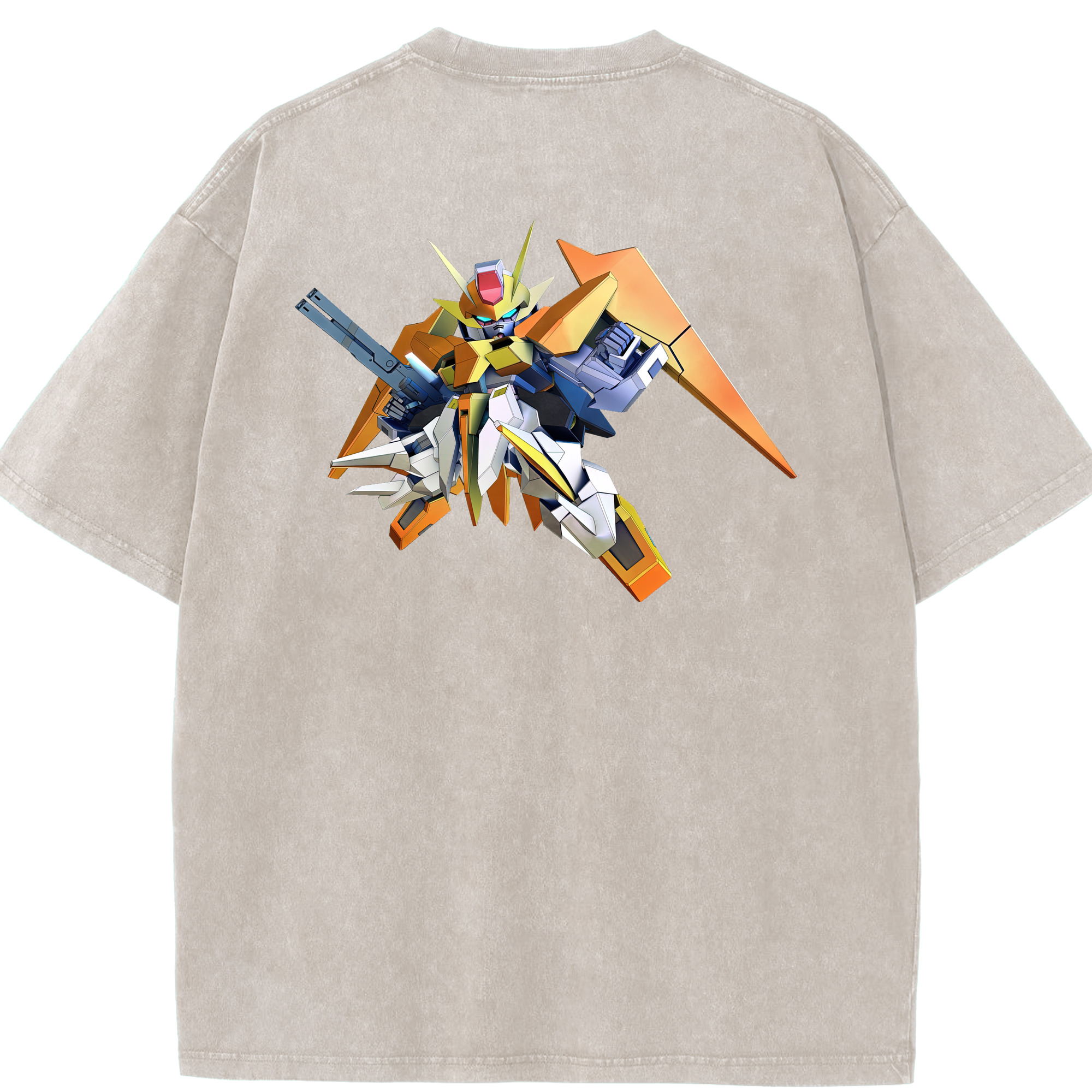 （画像用） 機動戦士ガンダム Mobile Suit Gundam 綿100% ヴィンテージ風 半袖Tシャツ（背面プリント）