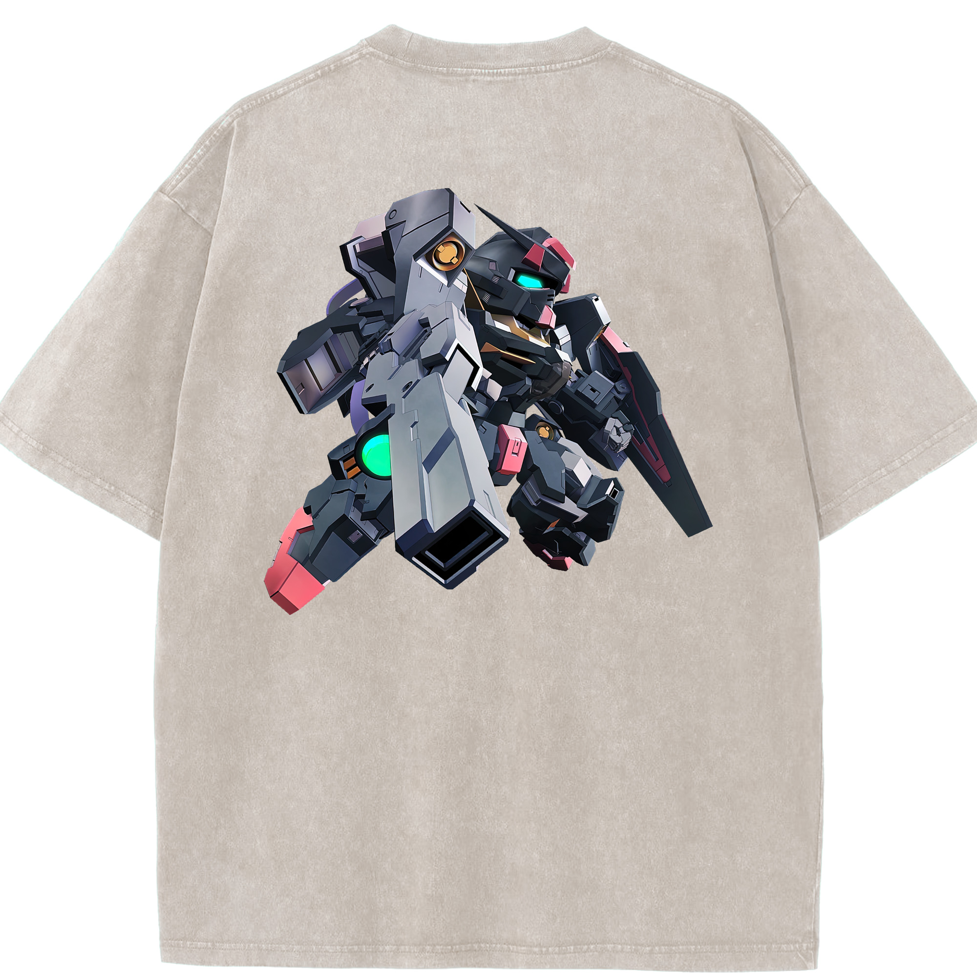 （画像用） 機動戦士ガンダム Mobile Suit Gundam 綿100% ヴィンテージ風 半袖Tシャツ（背面プリント）