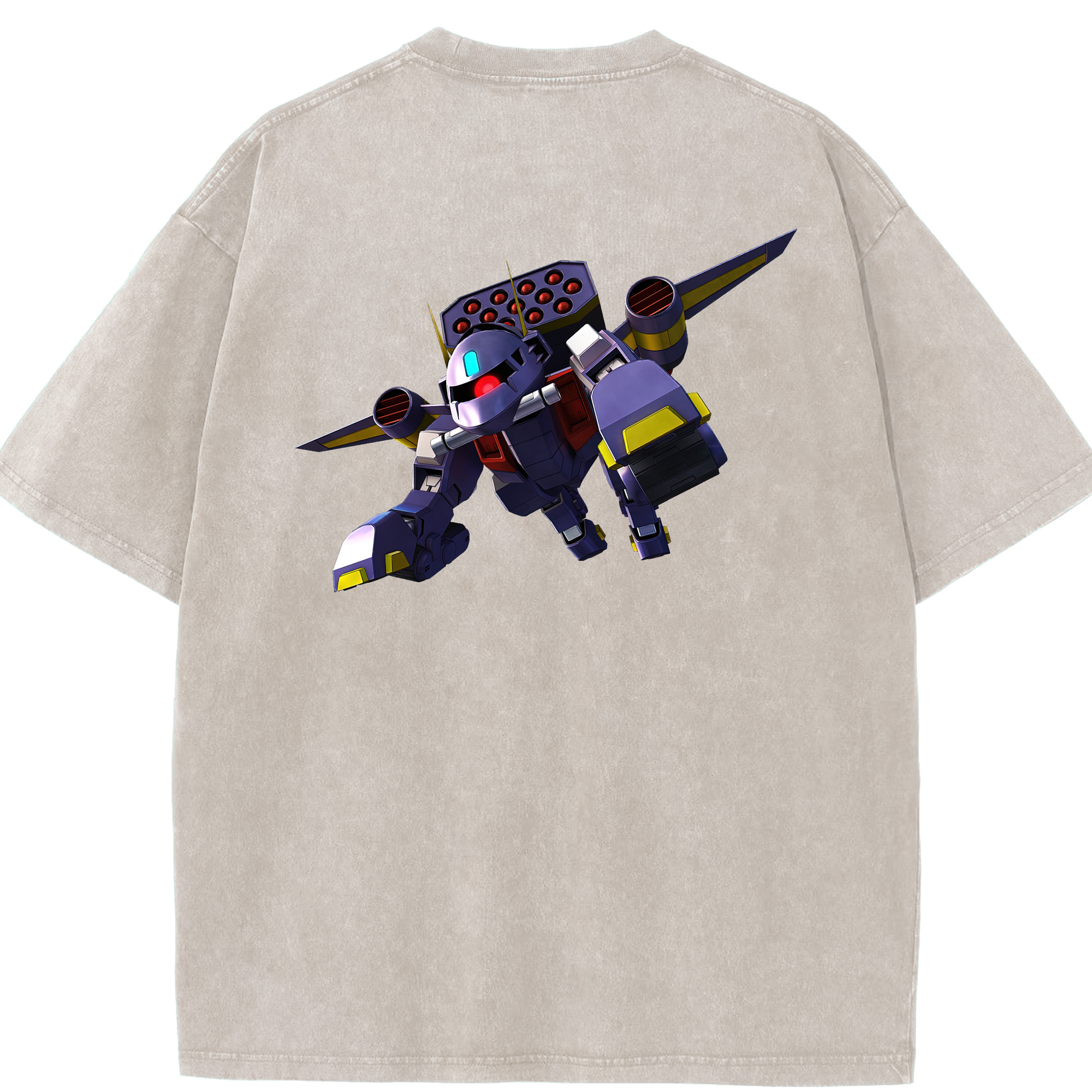 （画像用） 機動戦士ガンダム Mobile Suit Gundam 綿100% ヴィンテージ風 半袖Tシャツ（背面プリント）