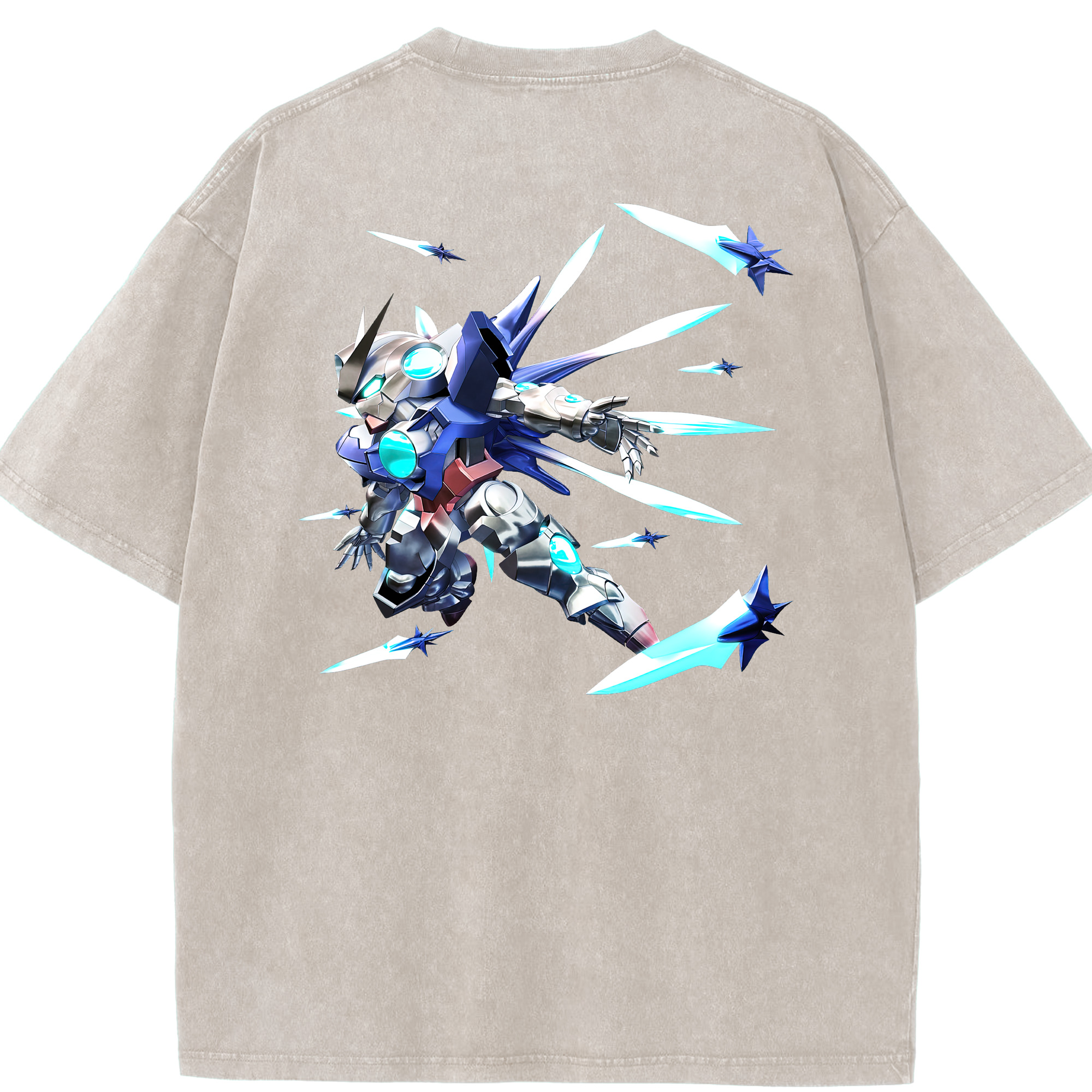 （画像用） 機動戦士ガンダム Mobile Suit Gundam 綿100% ヴィンテージ風 半袖Tシャツ（背面プリント）