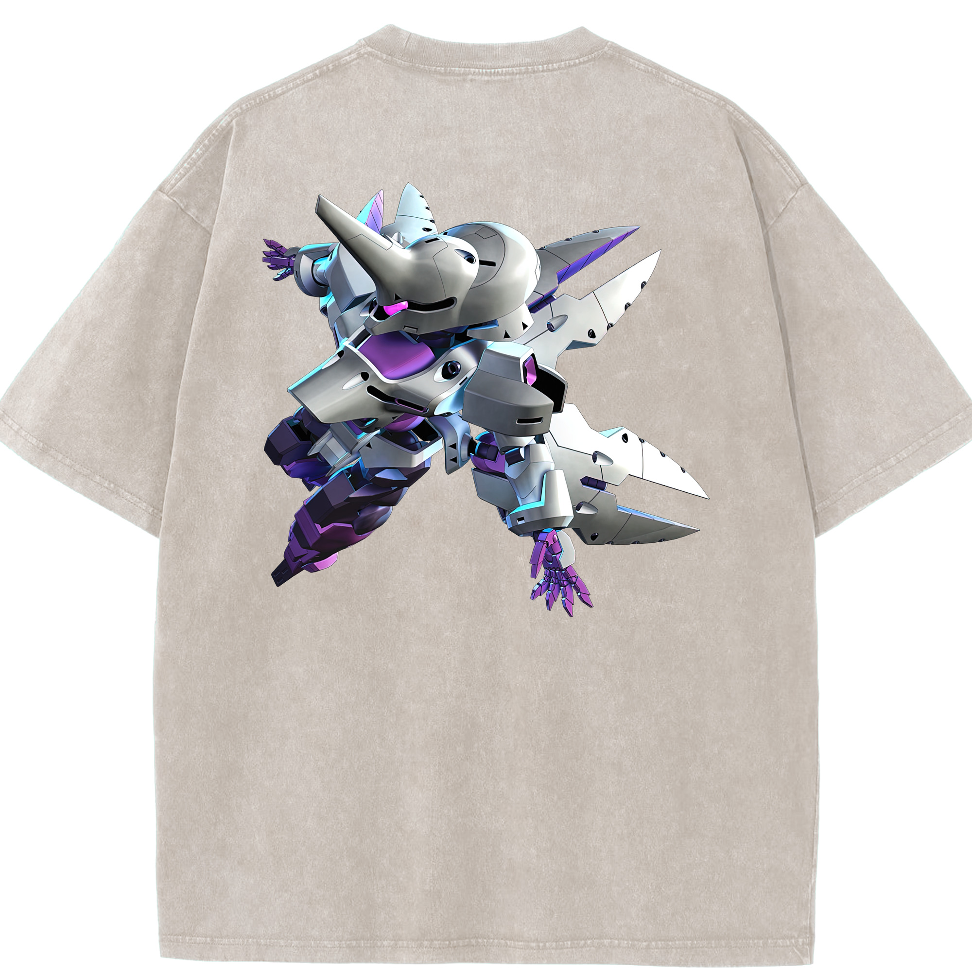 （画像用） 機動戦士ガンダム Mobile Suit Gundam 綿100% ヴィンテージ風 半袖Tシャツ（背面プリント）