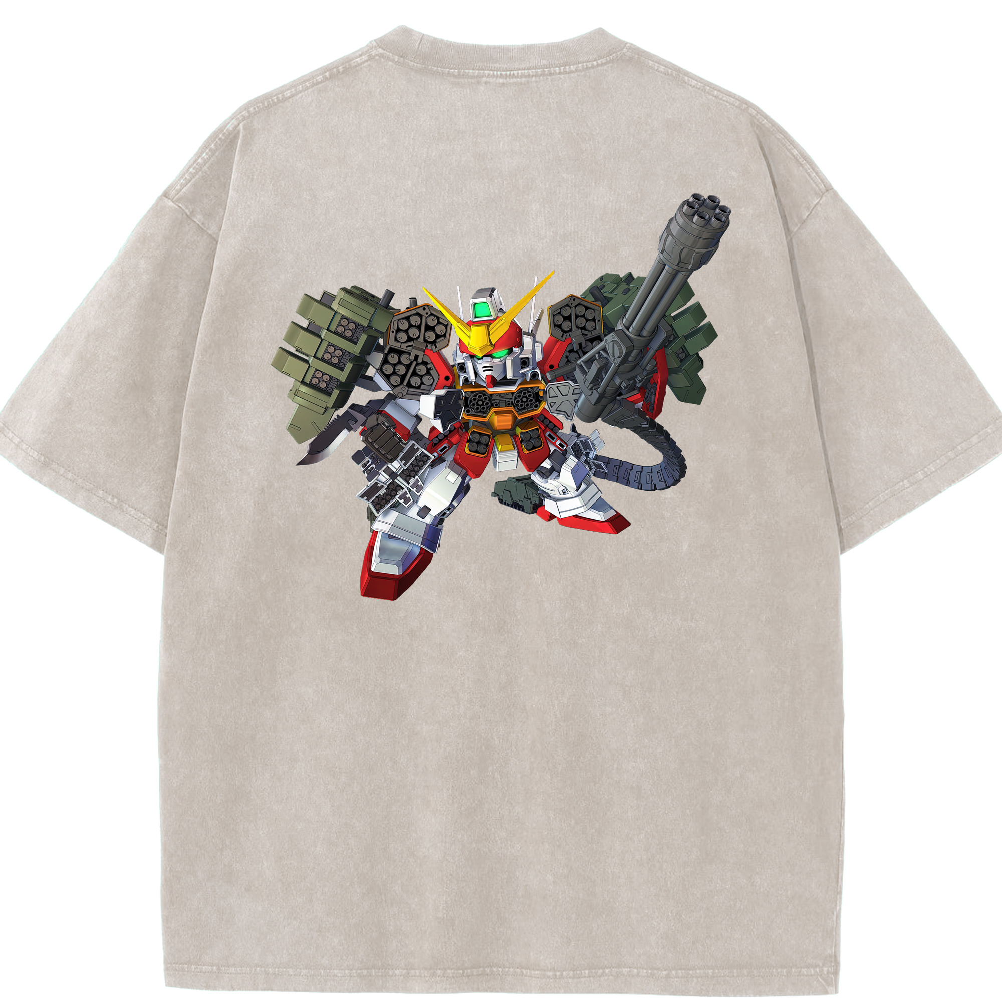 （画像用） 機動戦士ガンダム Mobile Suit Gundam 綿100% ヴィンテージ風 半袖Tシャツ（背面プリント）
