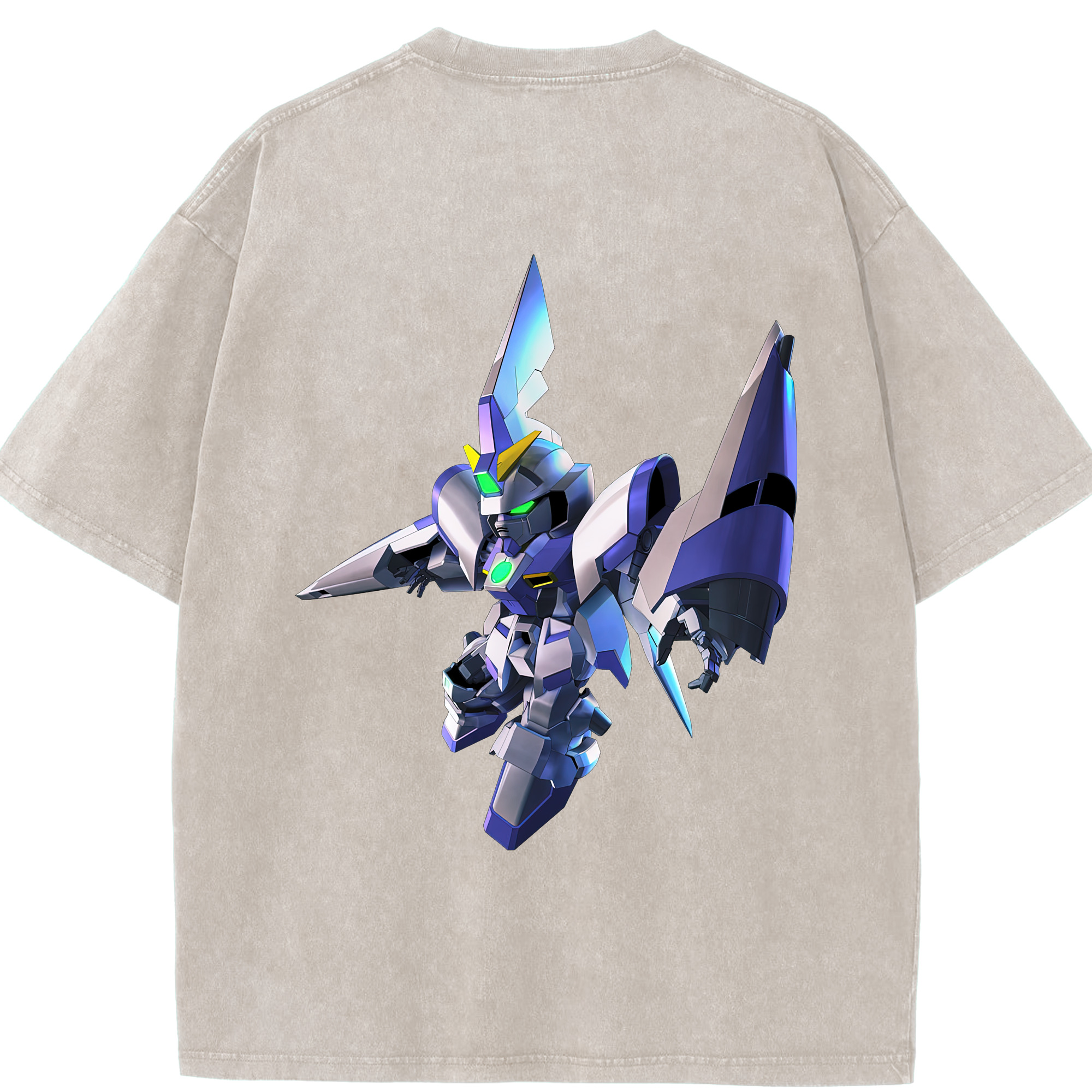 （画像用） 機動戦士ガンダム Mobile Suit Gundam 綿100% ヴィンテージ風 半袖Tシャツ（背面プリント）