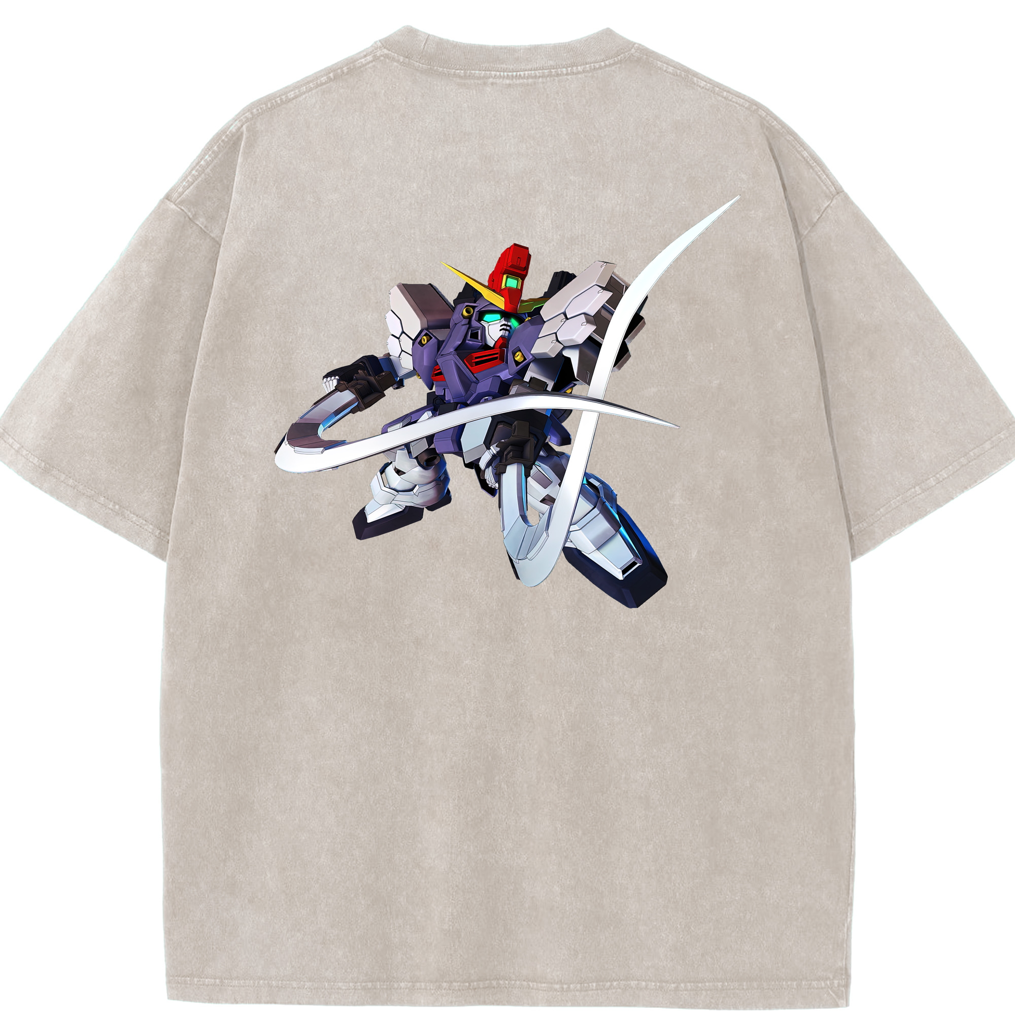 （画像用） 機動戦士ガンダム Mobile Suit Gundam 綿100% ヴィンテージ風 半袖Tシャツ（背面プリント）