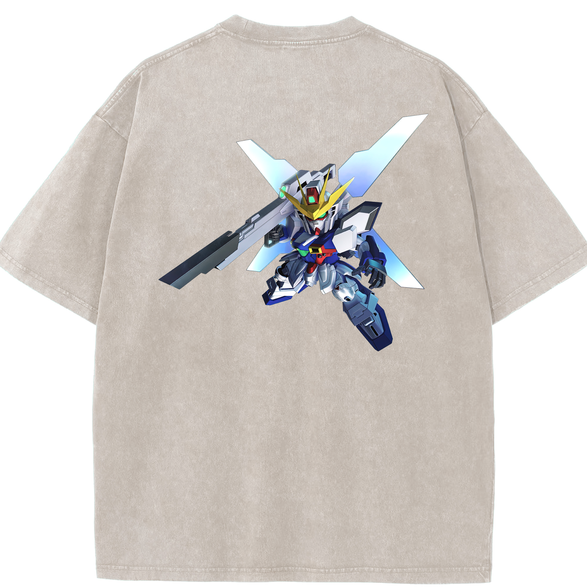 （画像用） 機動戦士ガンダム Mobile Suit Gundam 綿100% ヴィンテージ風 半袖Tシャツ（背面プリント）