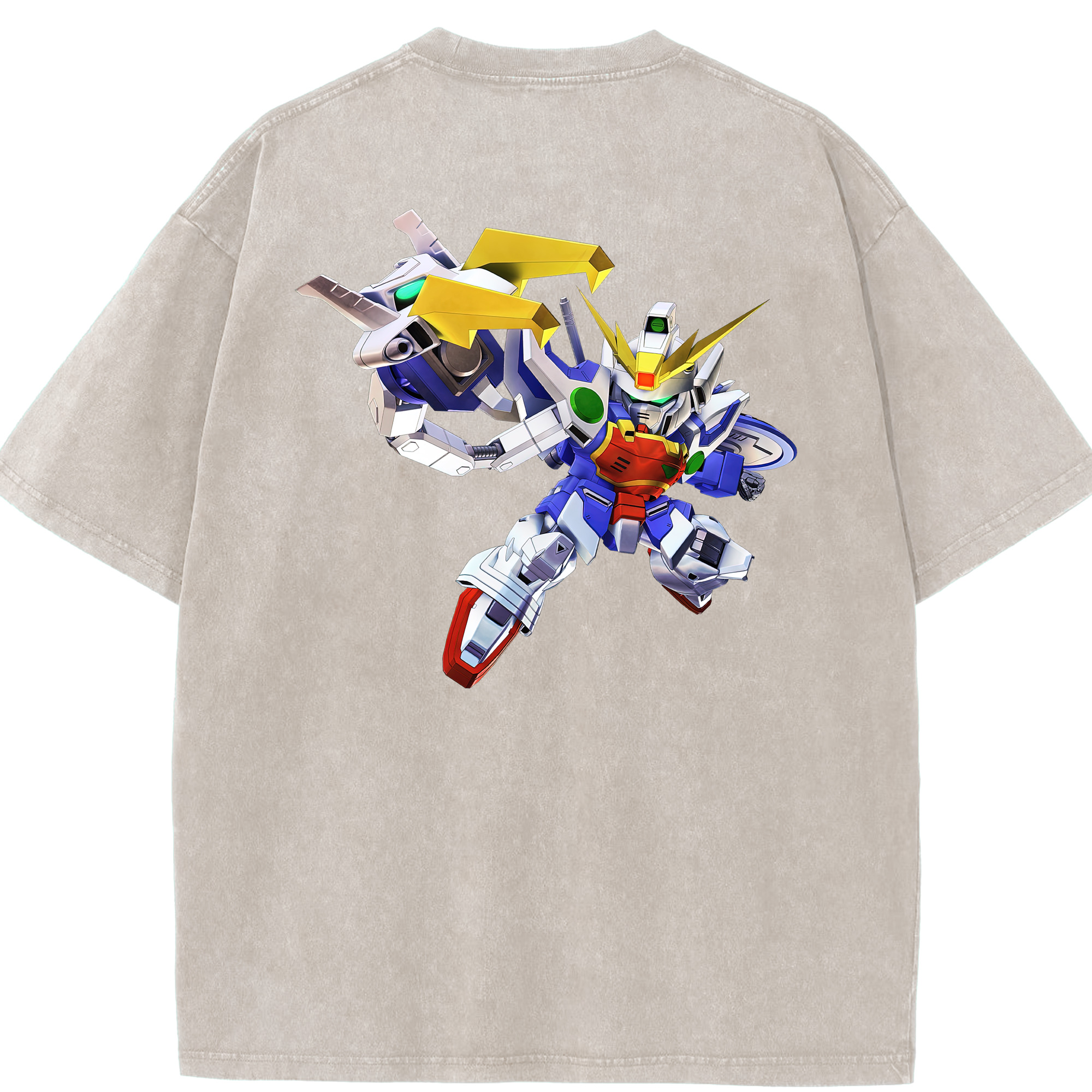 （画像用） 機動戦士ガンダム Mobile Suit Gundam 綿100% ヴィンテージ風 半袖Tシャツ（背面プリント）